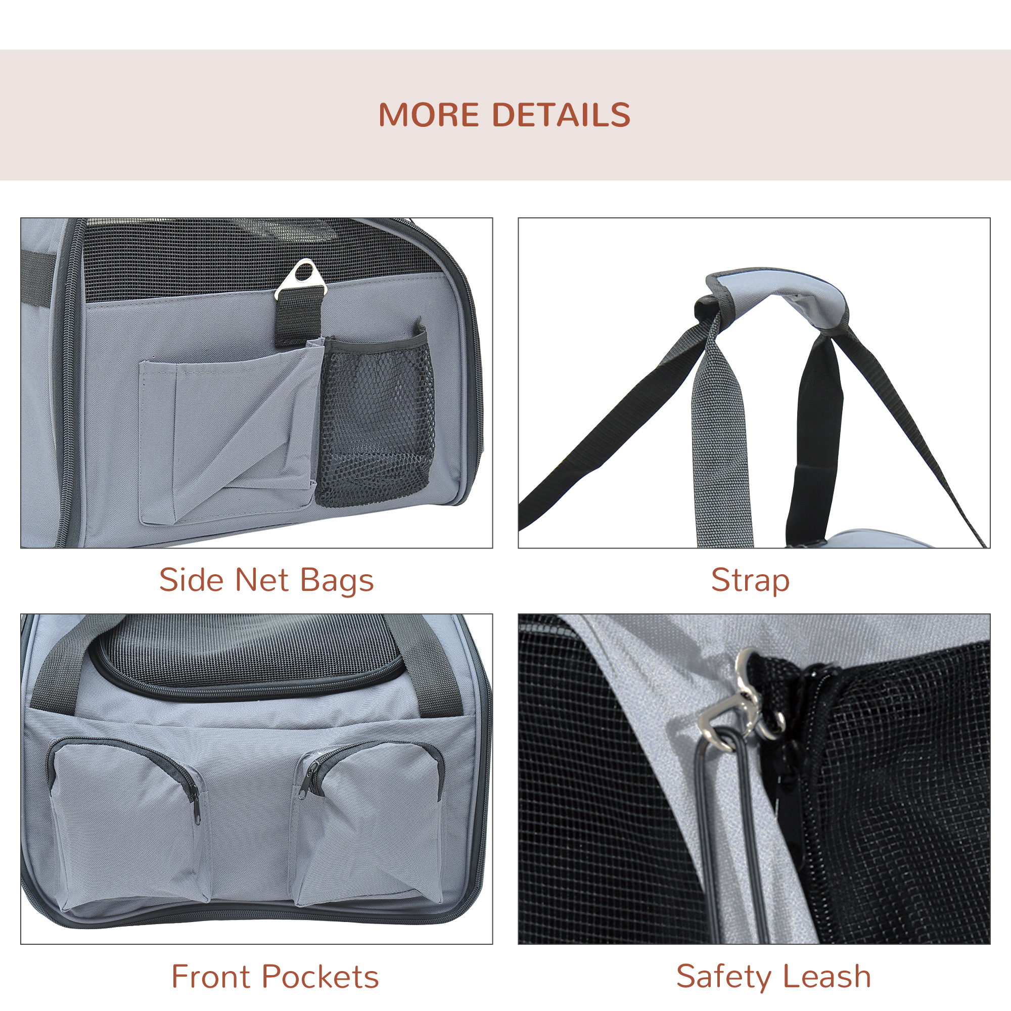 Pet Carrier Folding Bag Car Seat Cat Dog Puppy Kennel Portable Travel Cage Tote — image 2