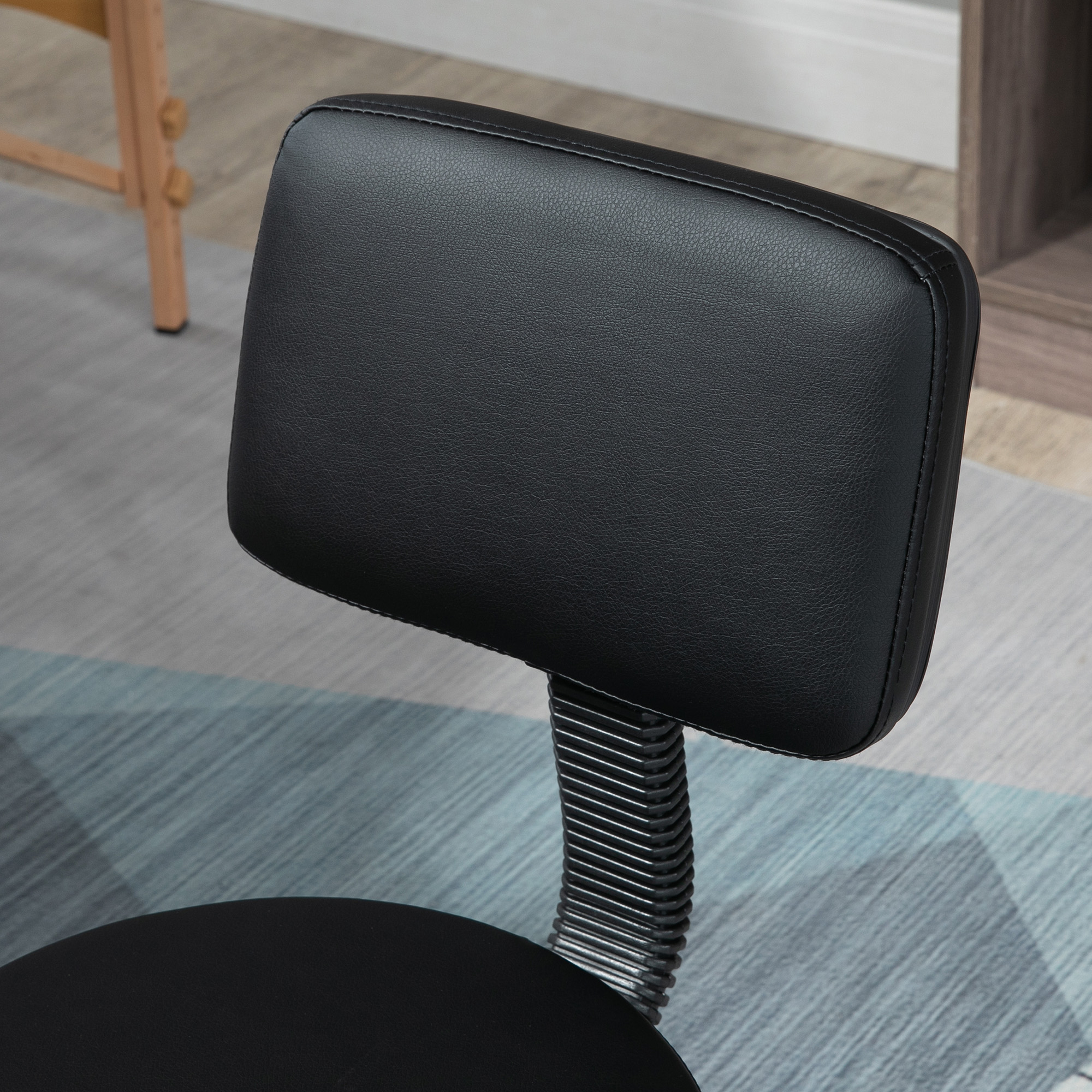 Swivel Salon Chair W/ Padded Seat Back 5 Wheels Adjustable Height Hairdressers — image 2
