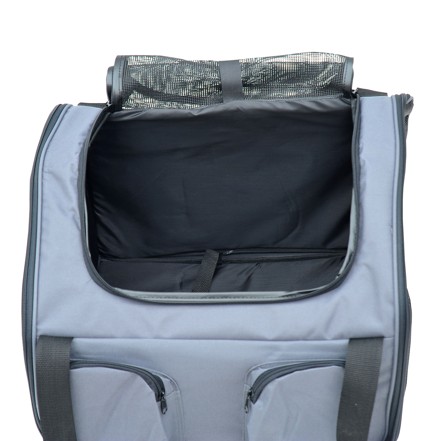 Pet Carrier Folding Bag Car Seat Cat Dog Puppy Kennel Portable Travel Cage Tote Case Mesh Holder House Grey detail photo 2