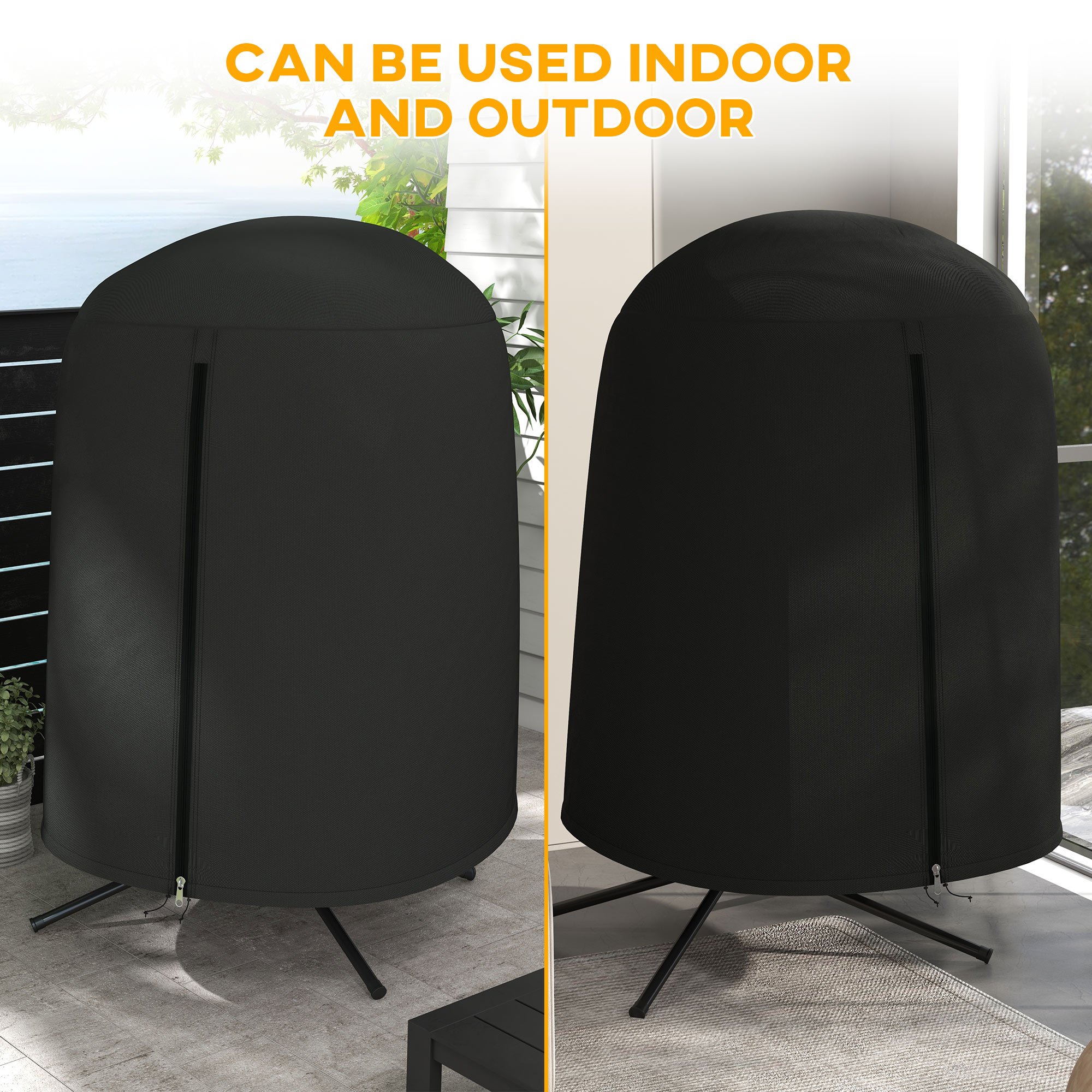 190 X Î¦128cm Hanging Egg Chair Furniture Cover-Black — image 4