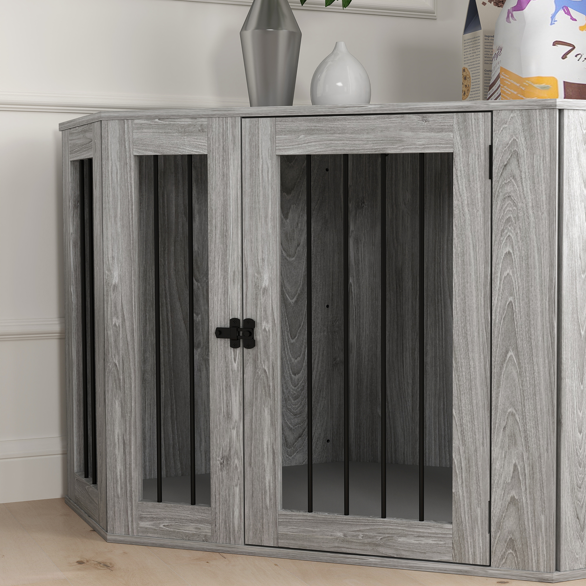 Dog Cage Furniture Side Table With Soft Cushion, 122 X 61 X 71 Cm — image 4