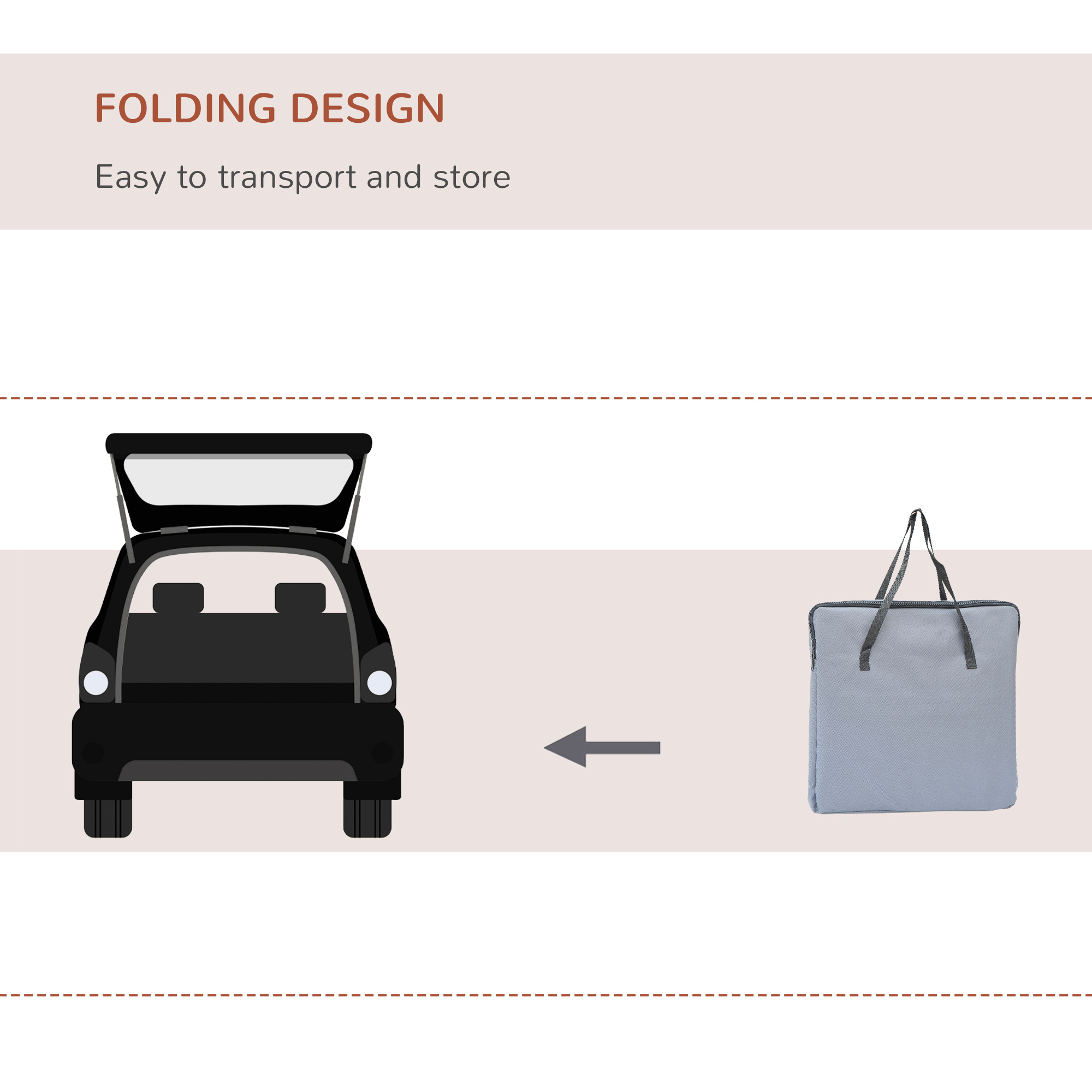 Pet Carrier Folding Bag Car Seat Cat Dog Puppy Kennel Portable Travel Cage Tote — image 4