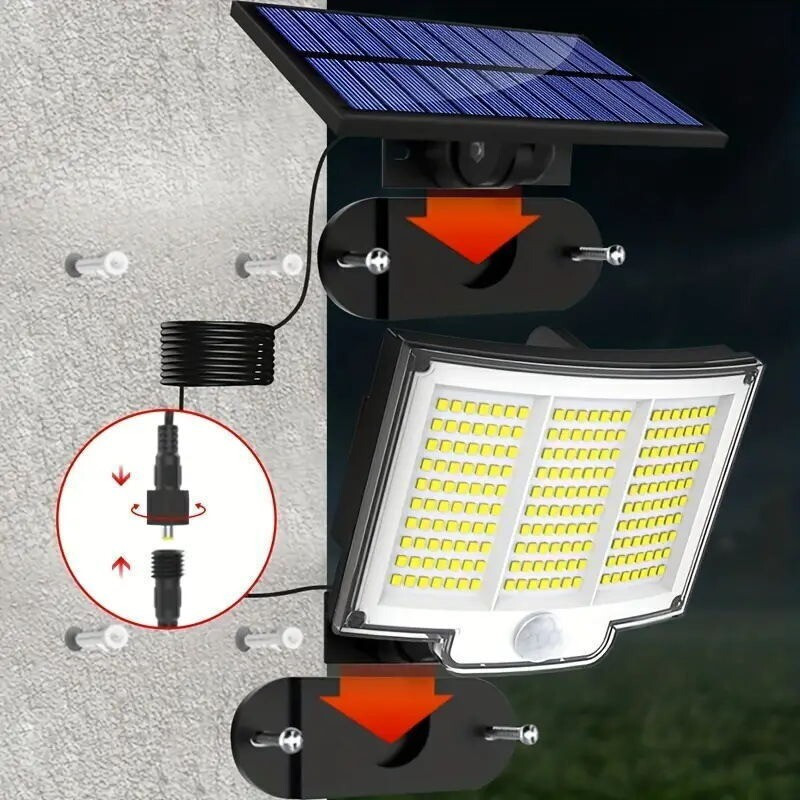 Solar Power LED Wall Light Security Outdoor Garden Flood Lamp PIR Motion Sensor — image 2