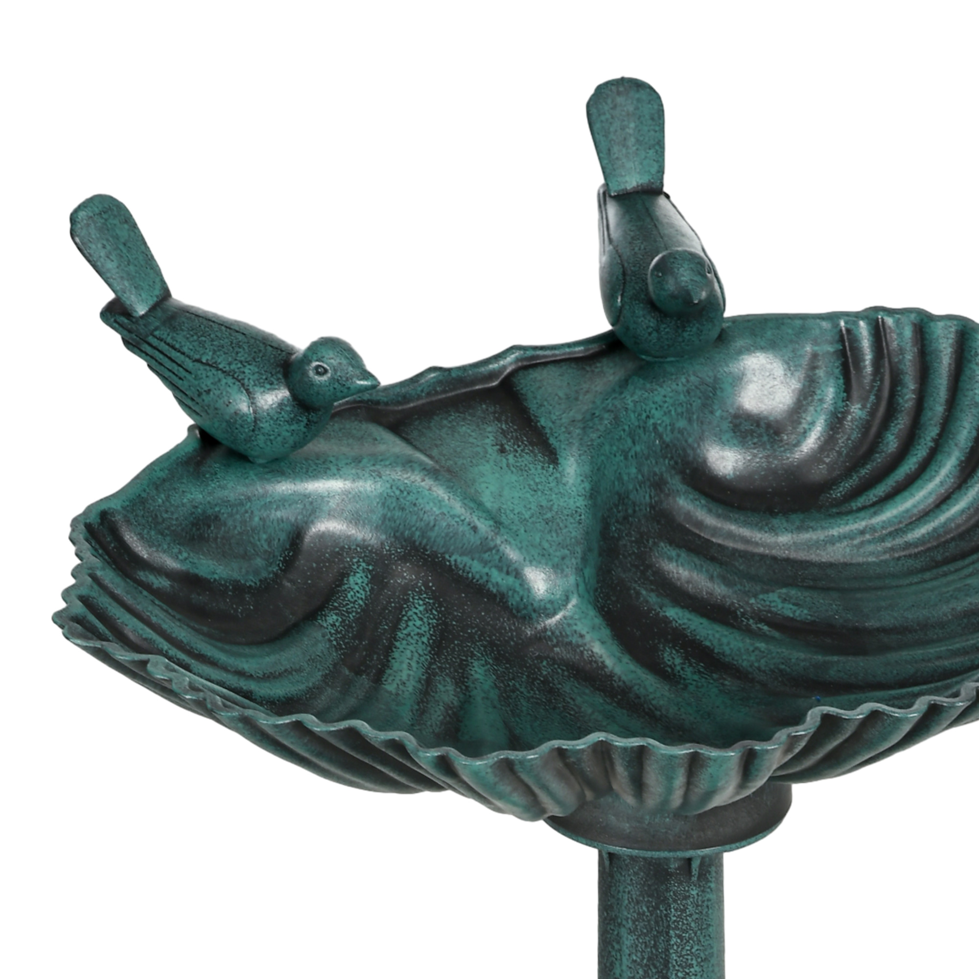 Outsunny 81cm Tall Bird Bath With 2 Decorative