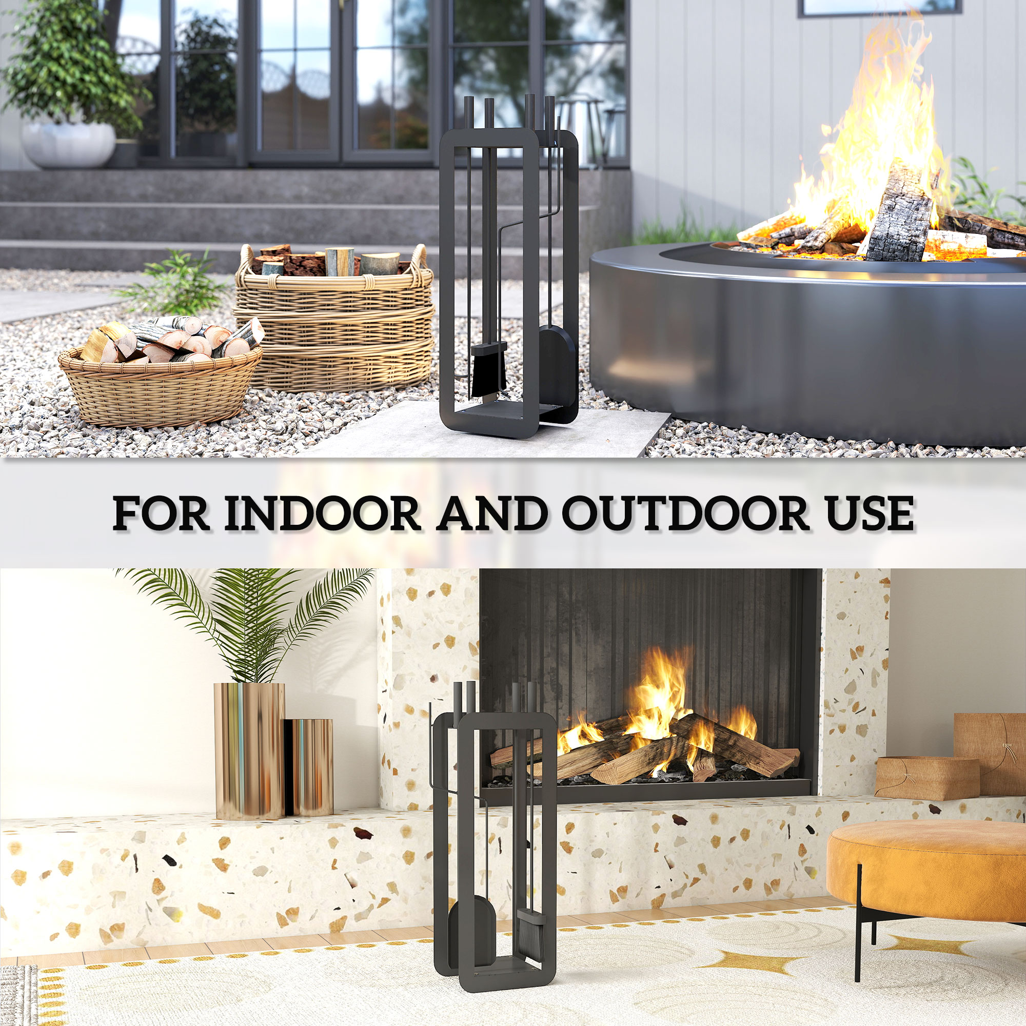 5 pieces fireplace companion set,metal fireplace