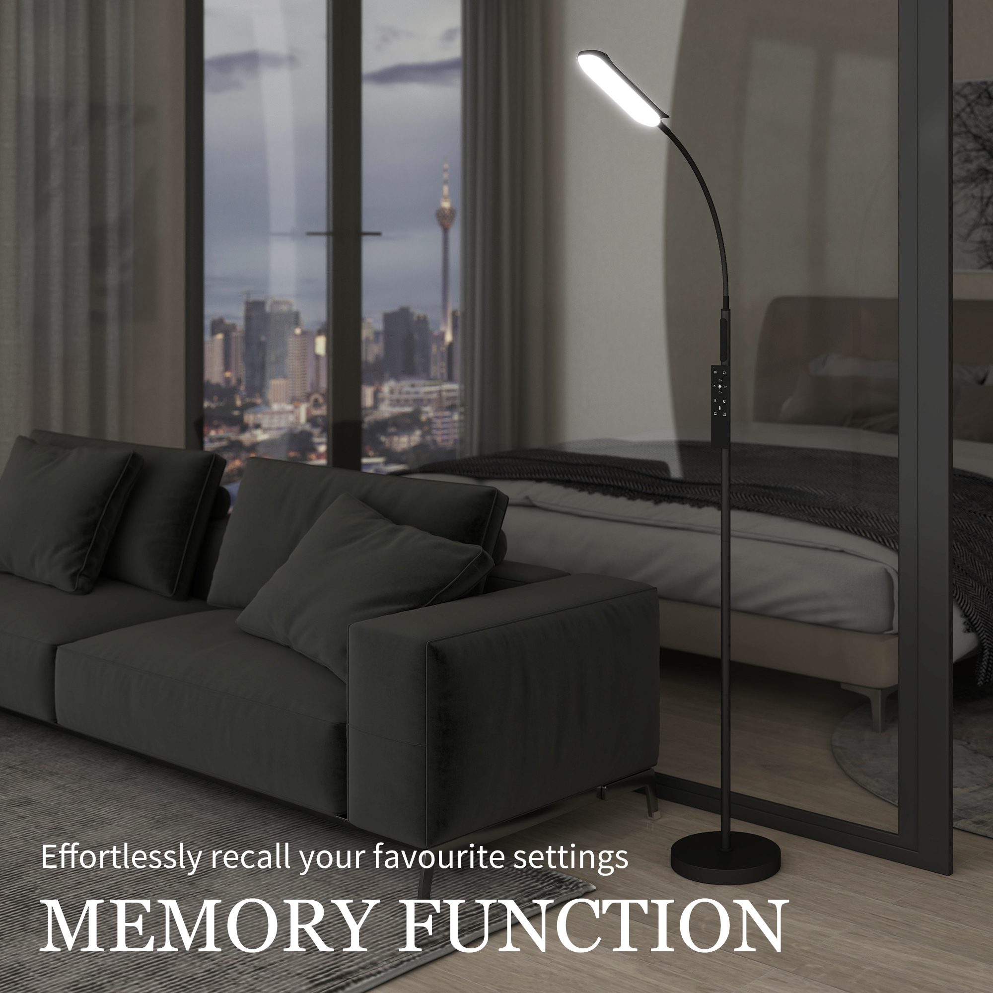 LED Floor Lamp,Standing Lamp With Remote & Touch