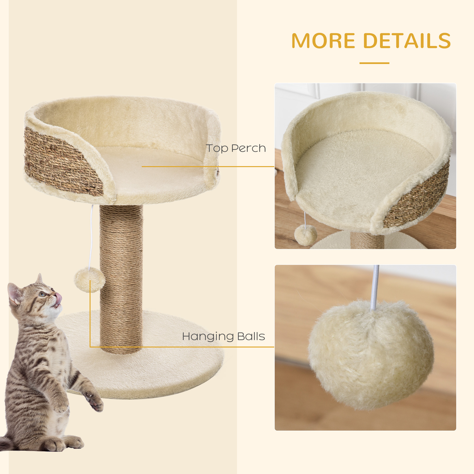 Cat tree cat scratching post for indoor cats kitten play