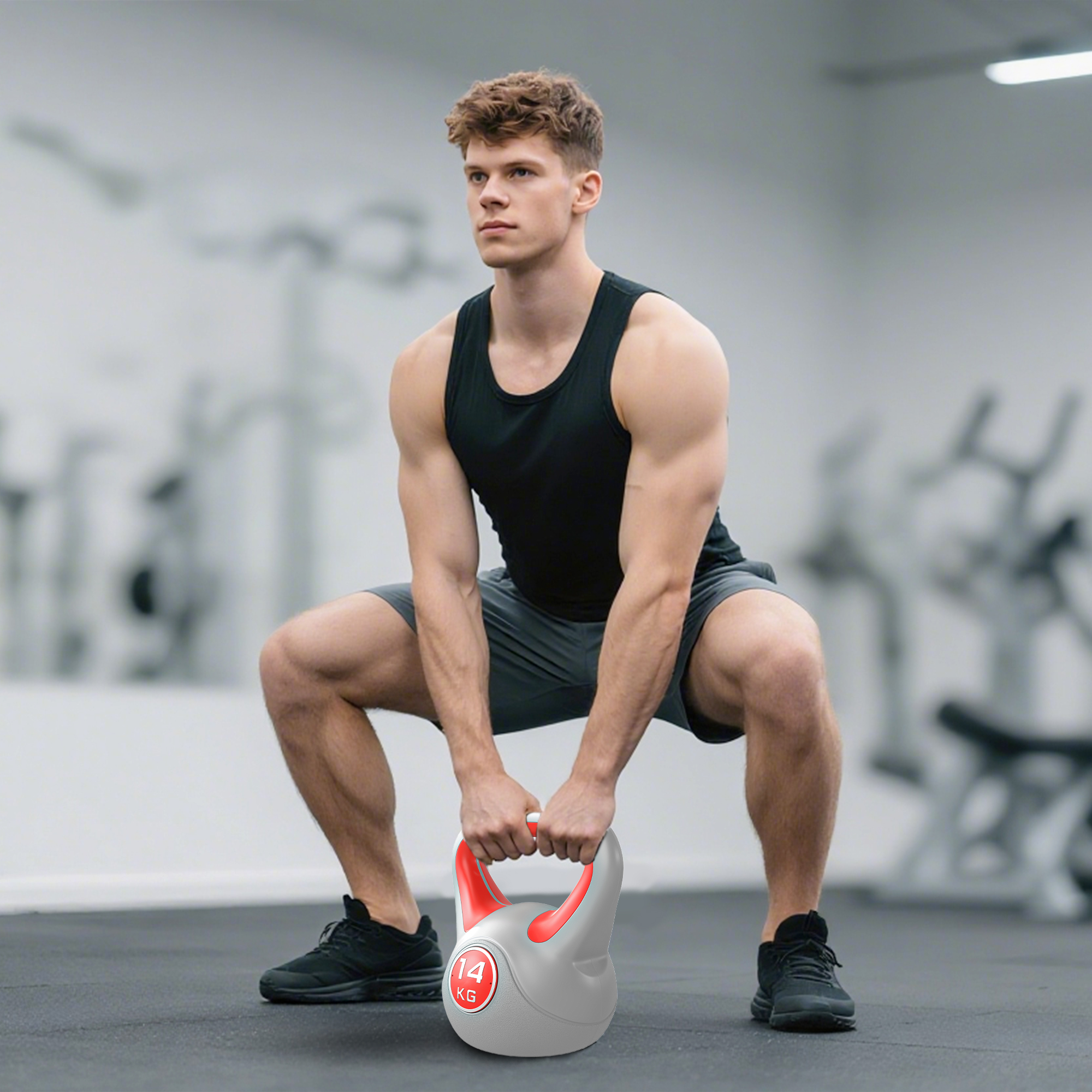 Kettlebell,14kg Kettle Bells With Handle For Home Gym Weight Lifting — image 3