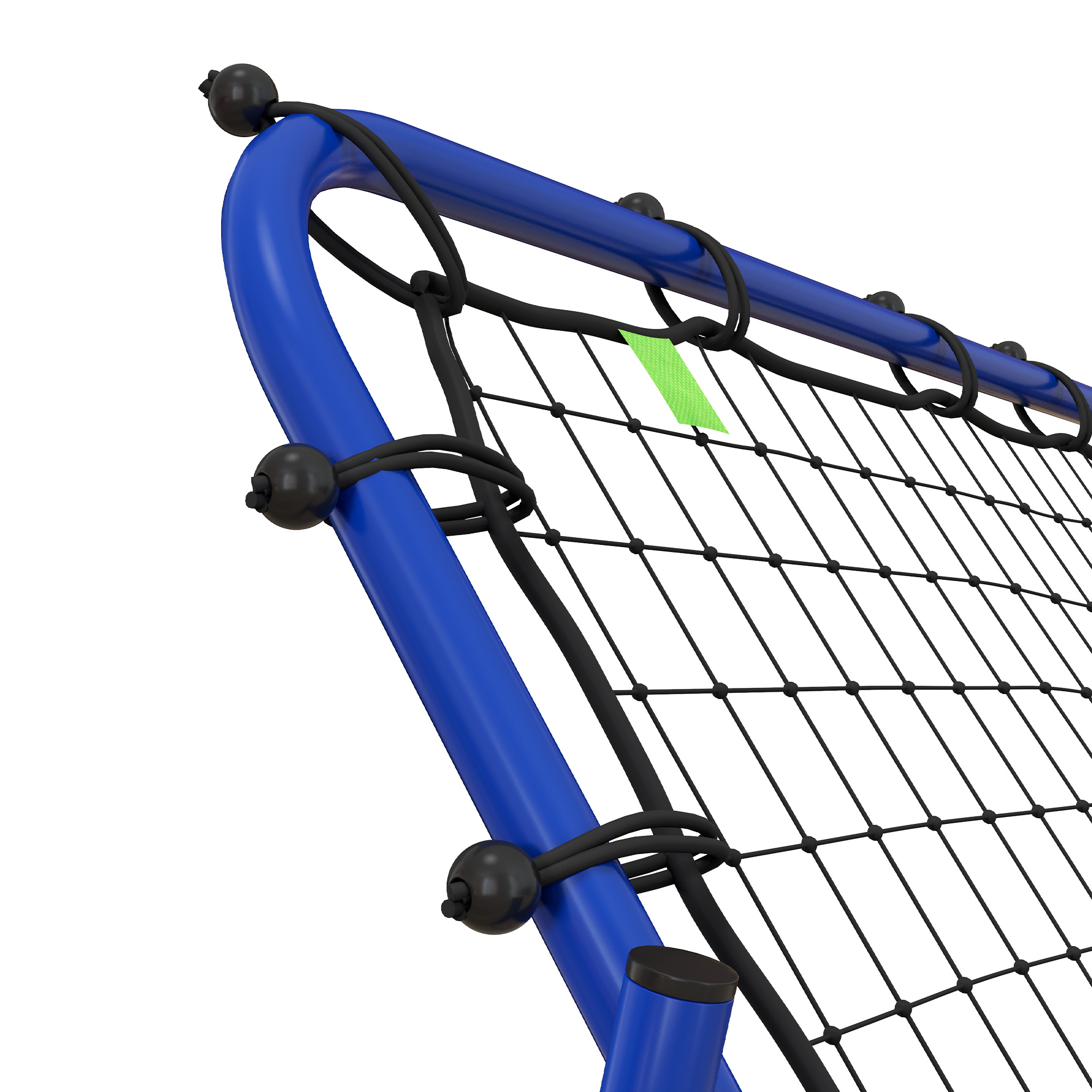 Adjustable rebounder net kickback target goal for teens