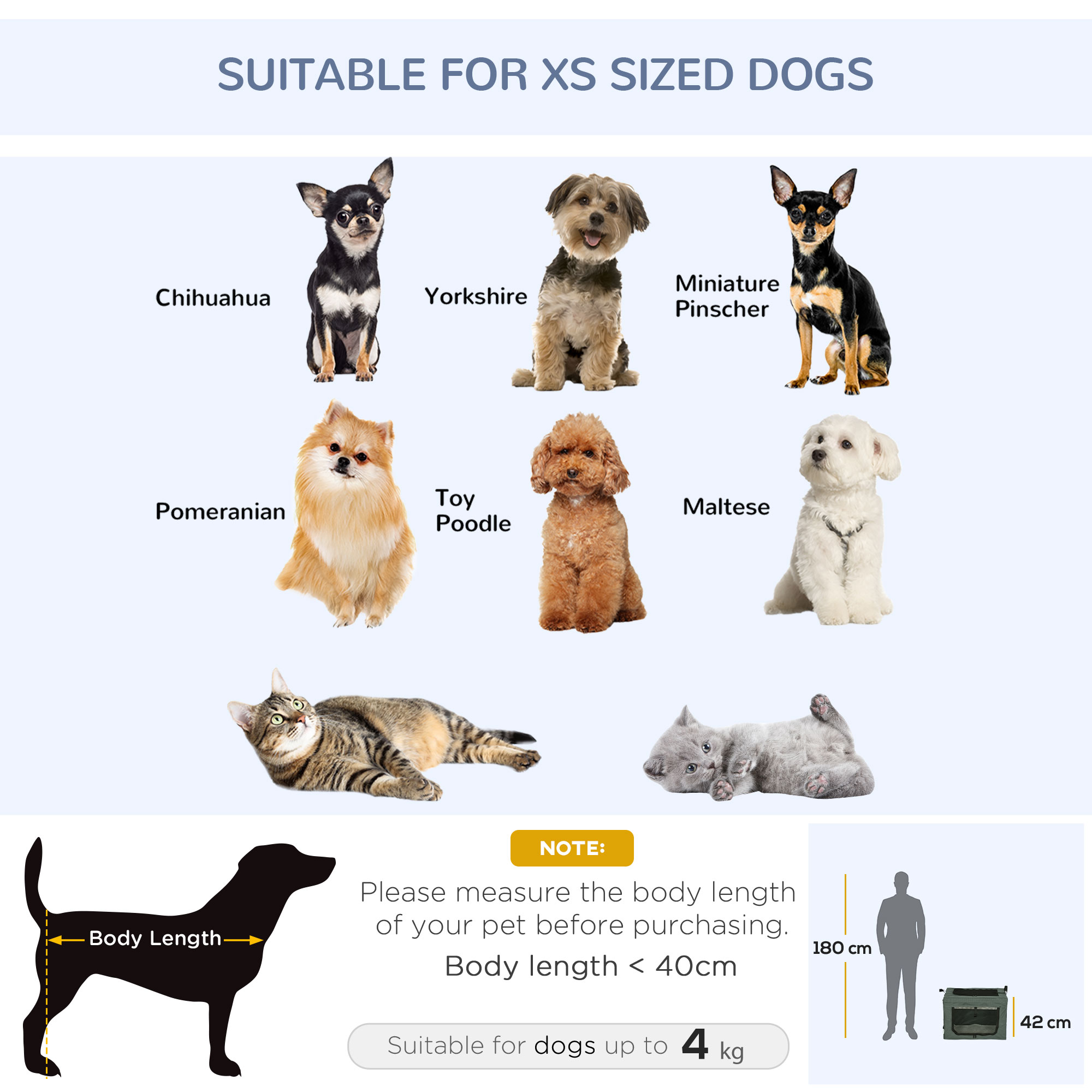 60cm Pet Carrier,with Cushion,for Miniature Dogs-Grey — image 4