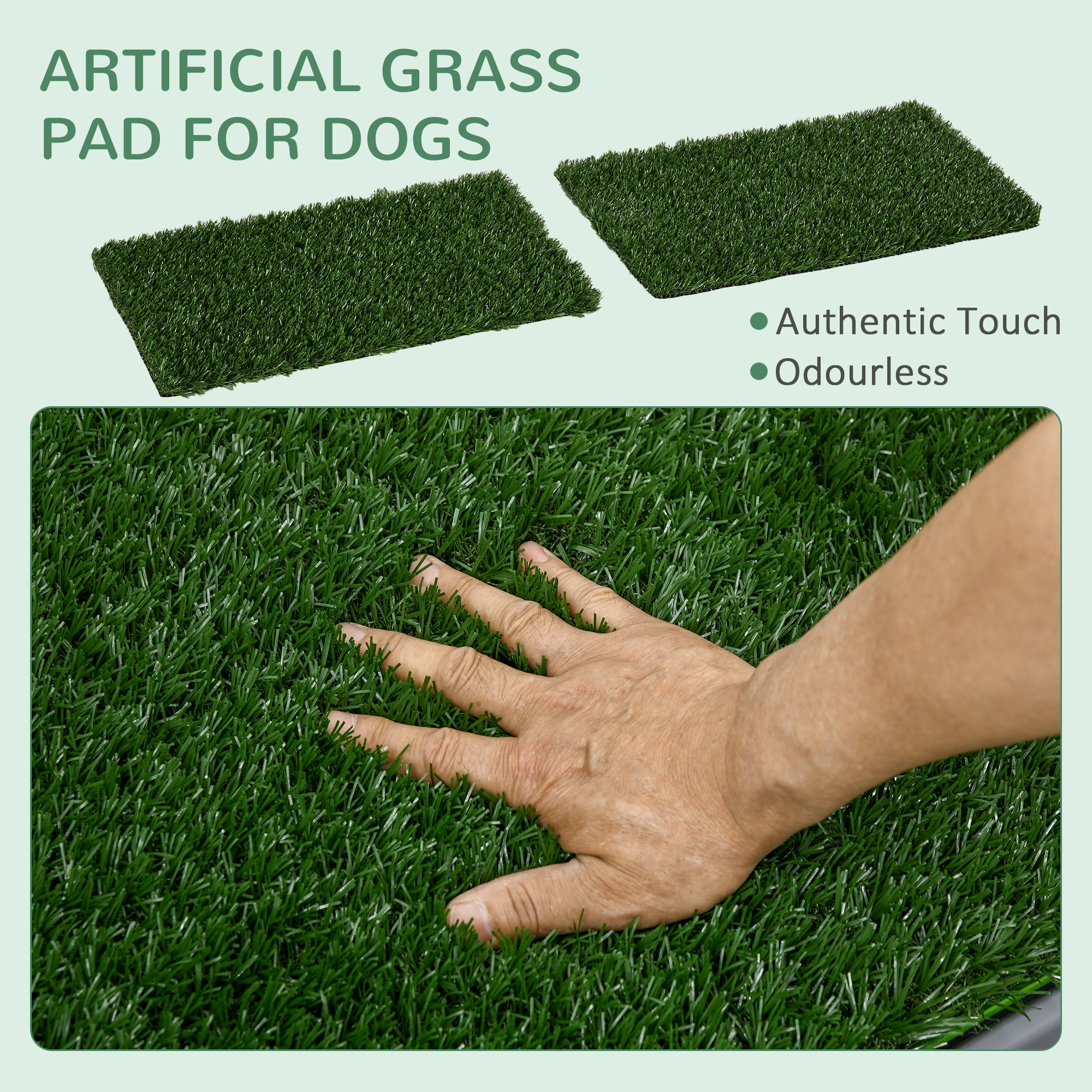 Artificial Grass Dog Toilet With Tray For Potty Training Indoor Outdoor,2 Packs,67 X 41cm detail photo 7