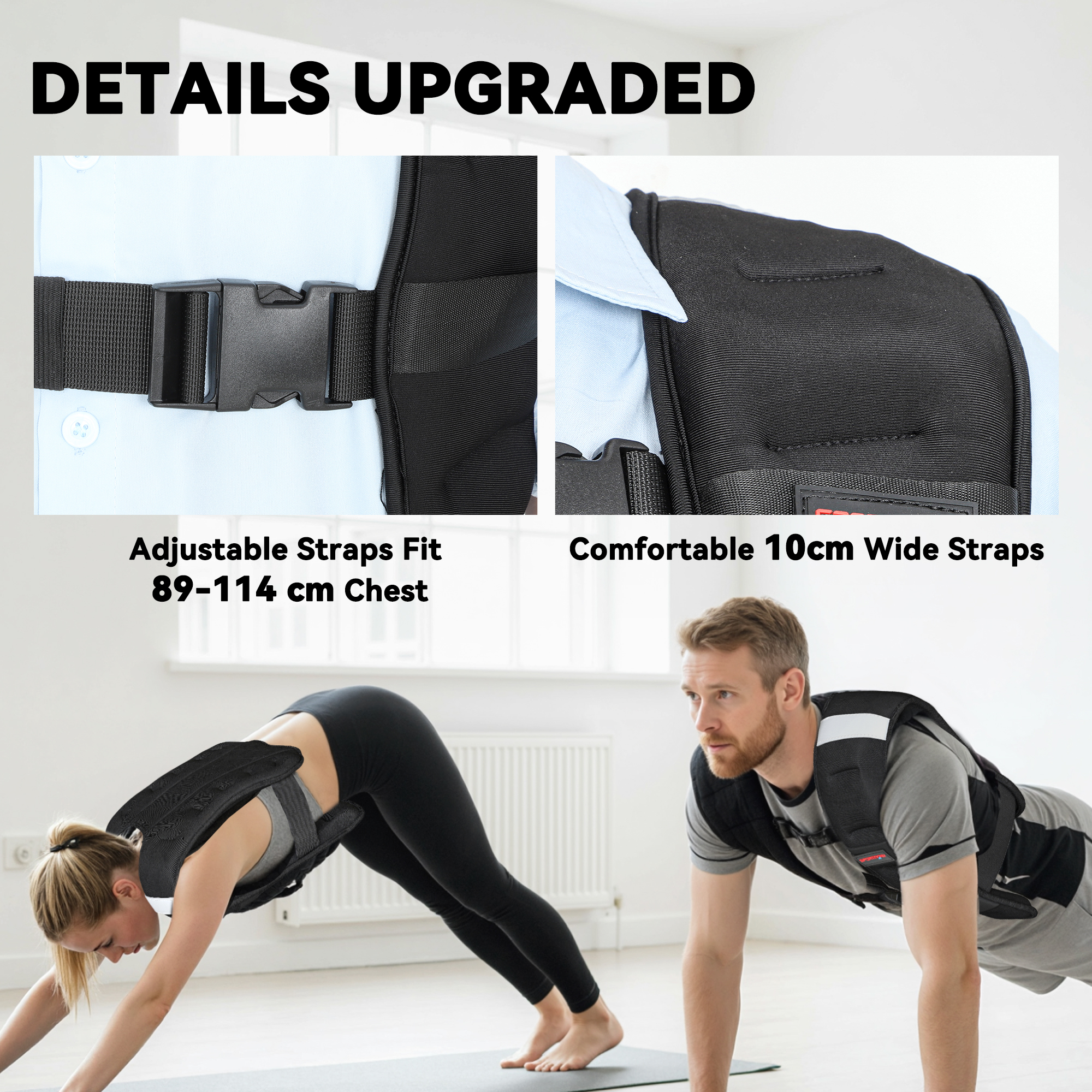 Weighted vest,5 kg weight vest with adjustable