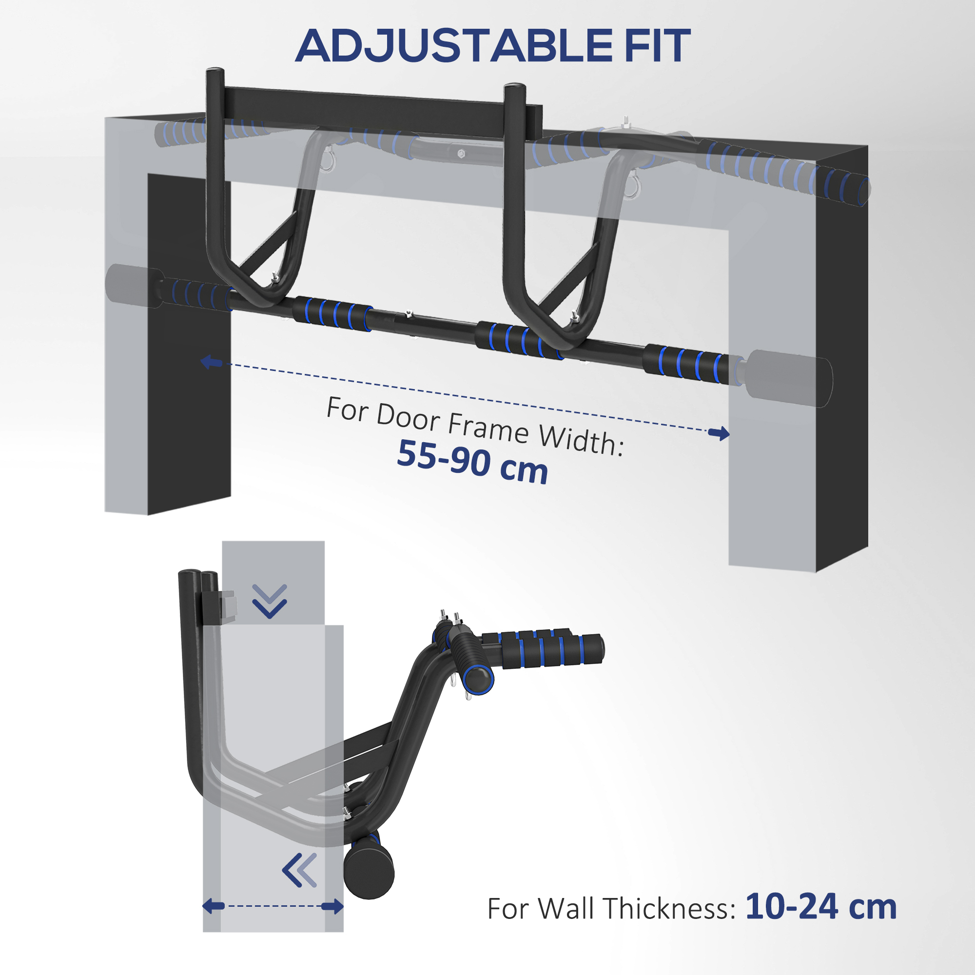Multi-Grip Doorway Pull Up Bar With Non-Slip Grips,Chin Up Anti-Fall Slot — image 2