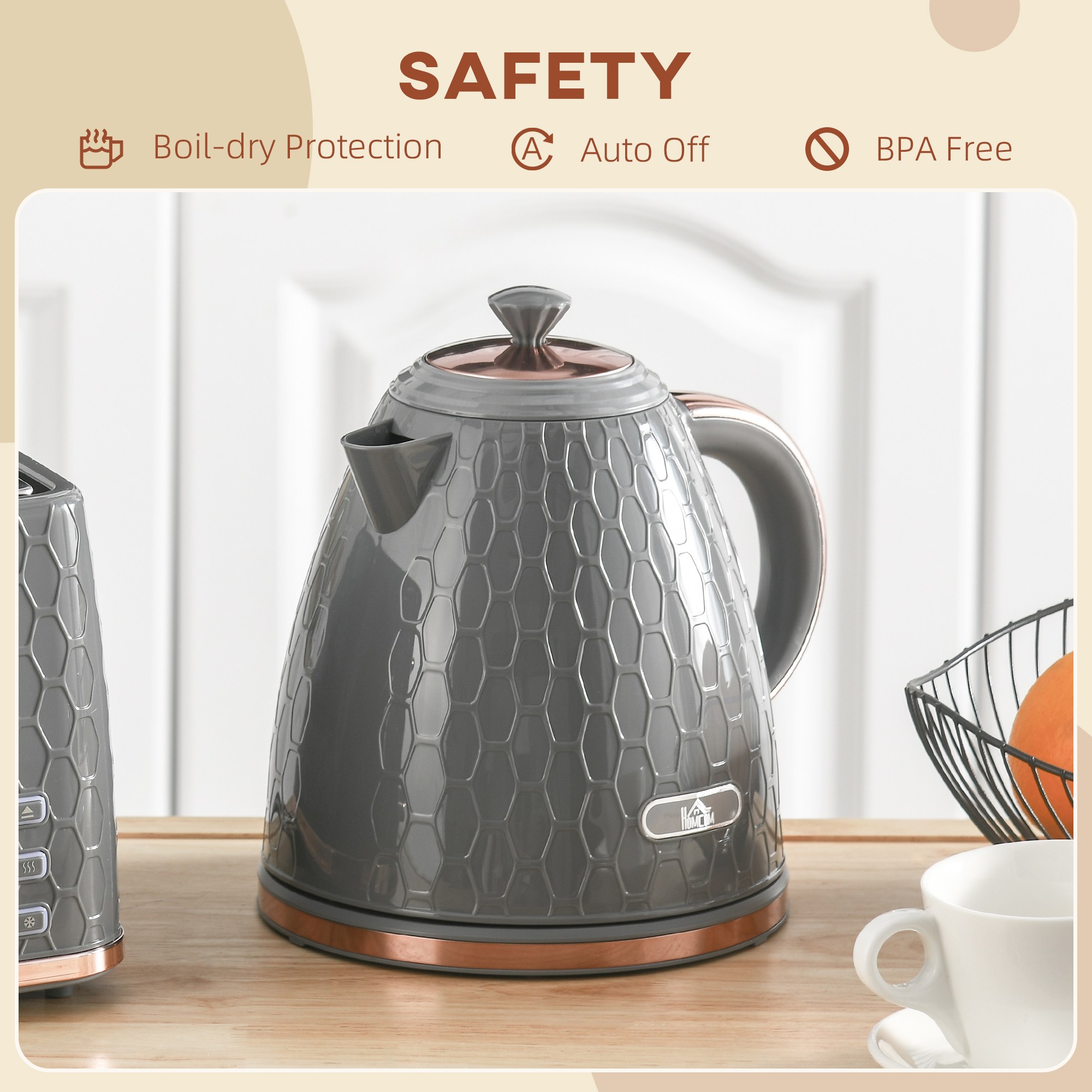 3kW Rapid Boil Honeycomb Kettle-Grey — image 3