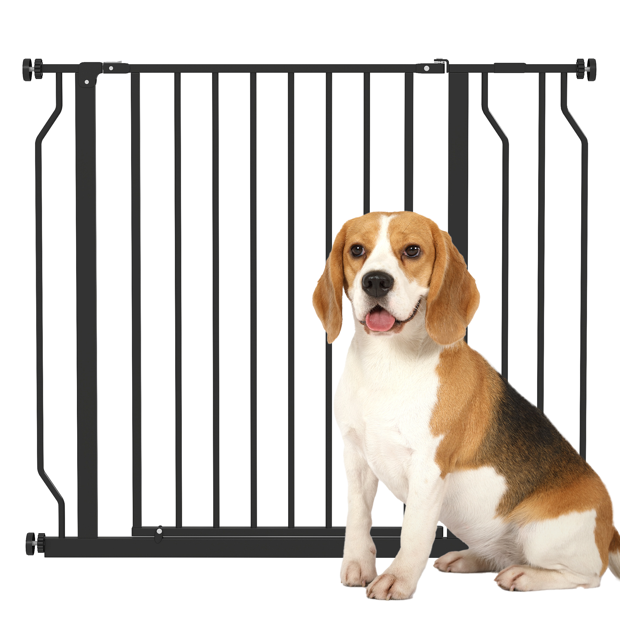 Wide Dog Safety Gate,with Door Pressure,for Doorways,Hallways,Staircases-Black — image 2