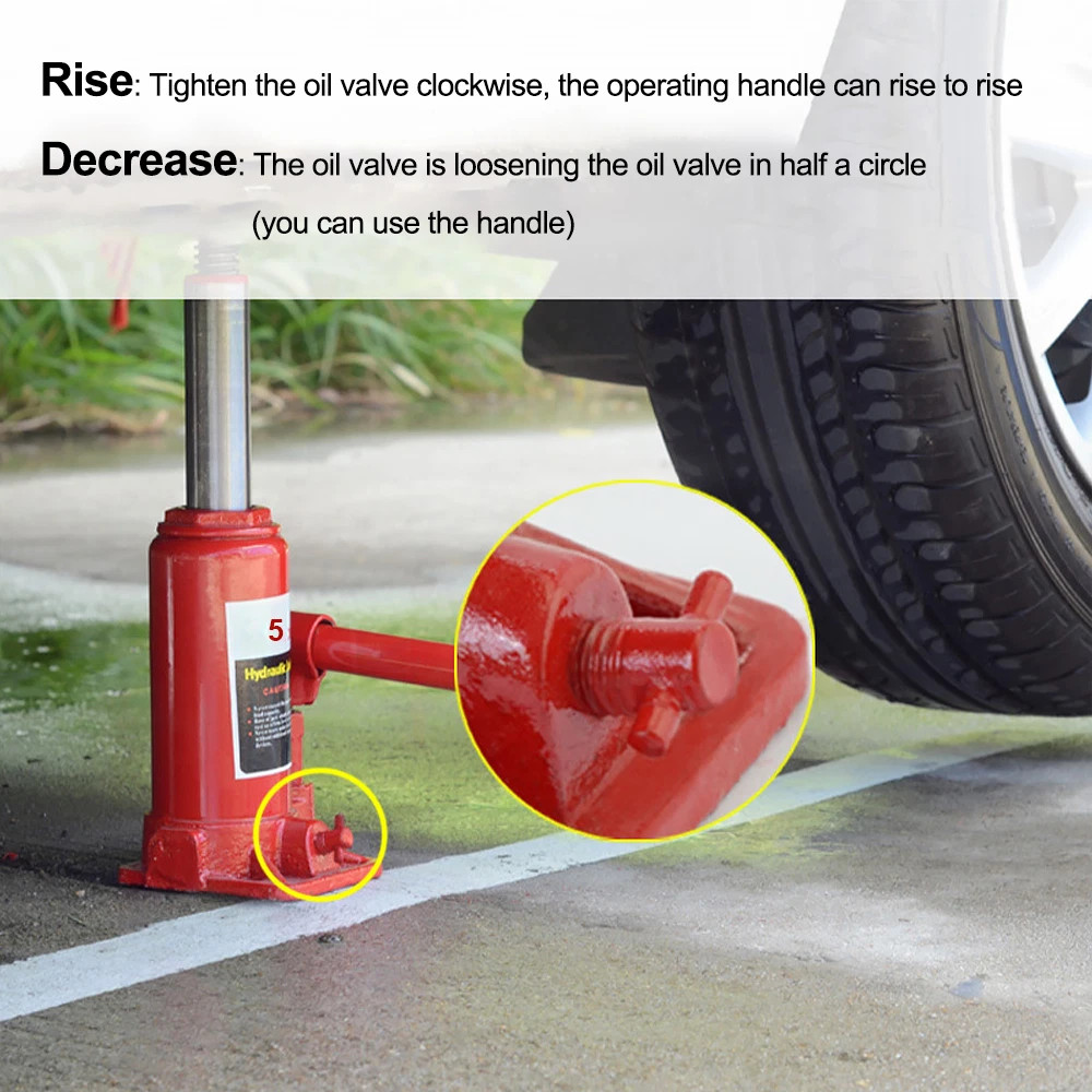 5 Ton Bottle Jack Heavy Duty Hydraulic Lifting Ram Car Van Boat Truck Caravan UK — image 2