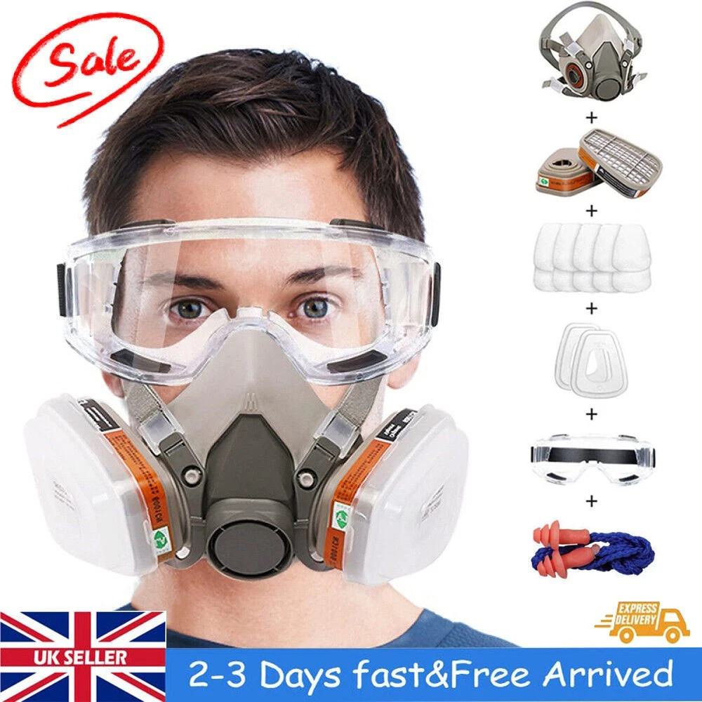 17PCS 6200 Respirator Mask Anti-Dust Gas For Spray Painting Sanding Dust — image 5