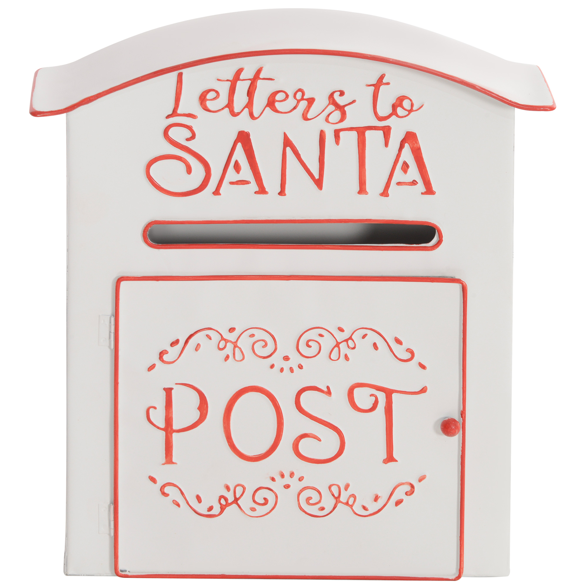 A5 christmas letter postbox-white/red