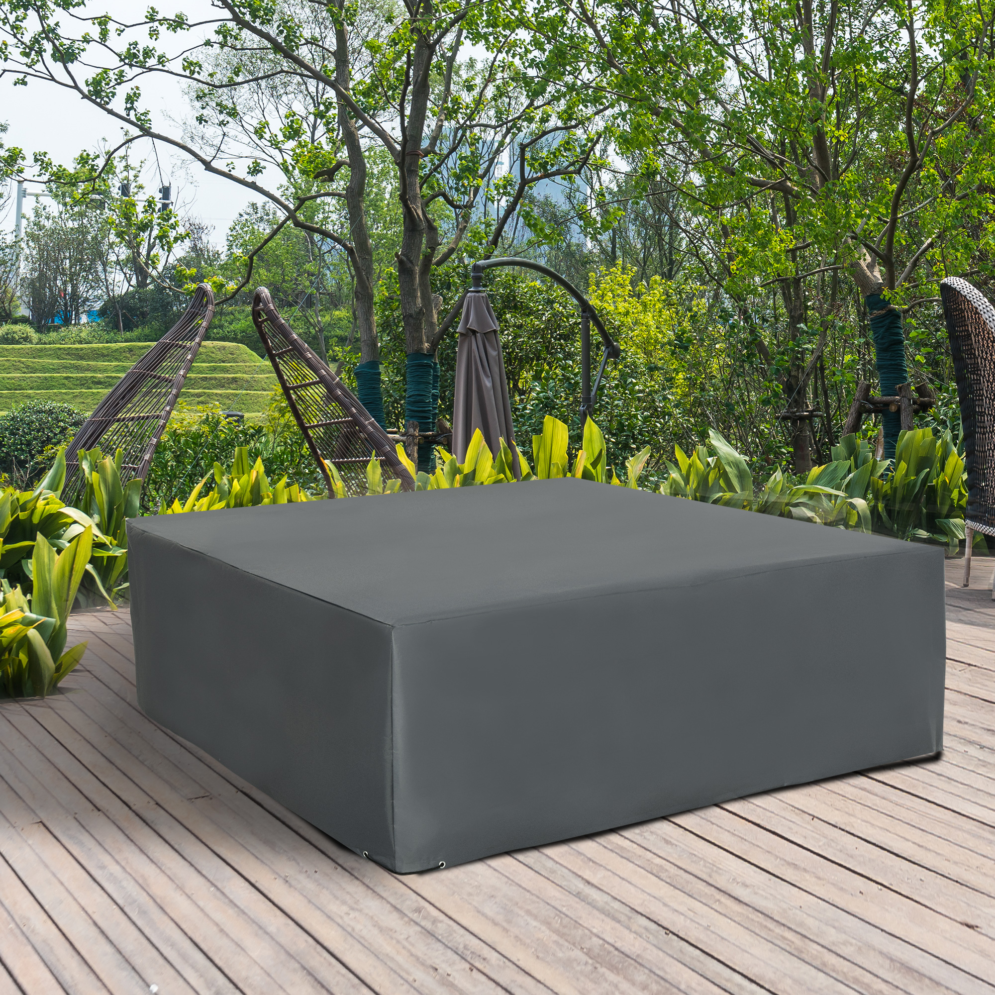 205x192cm Outdoor Garden Rattan Furniture Protective Cover Water UV Resistant — image 3