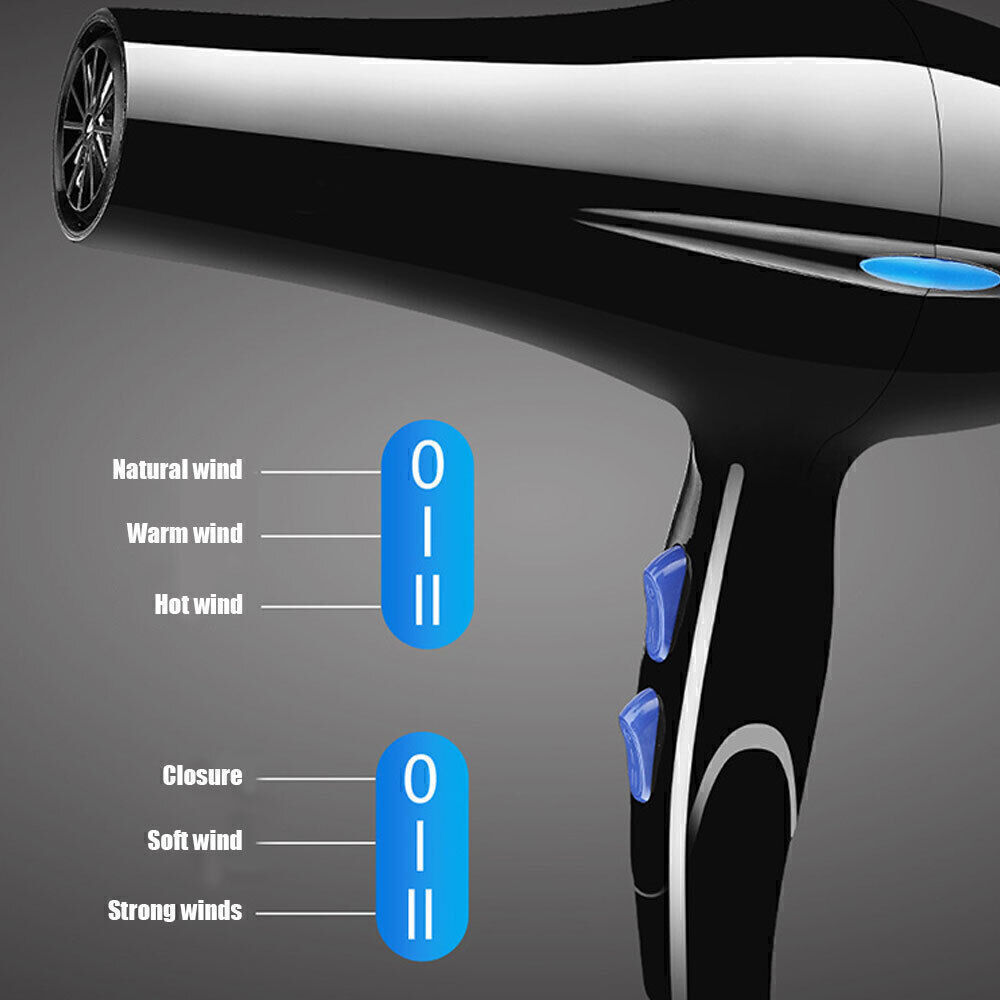 Hair Dryer Nozzle Low Noise 2200w Ionic Blow Dryerwith Diffuser — image 2
