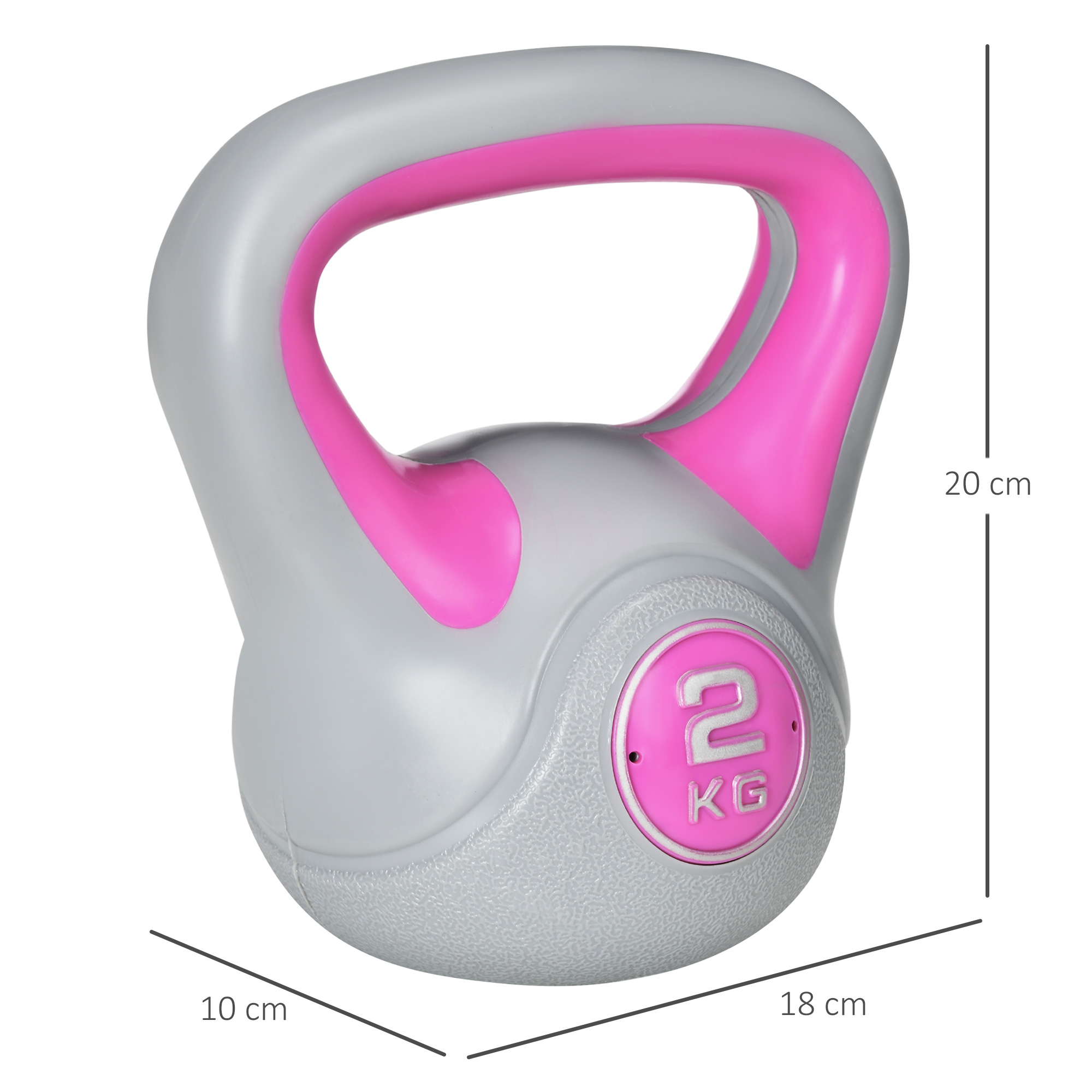 SPORTNOW Kettlebell,2kg Kettle Bells