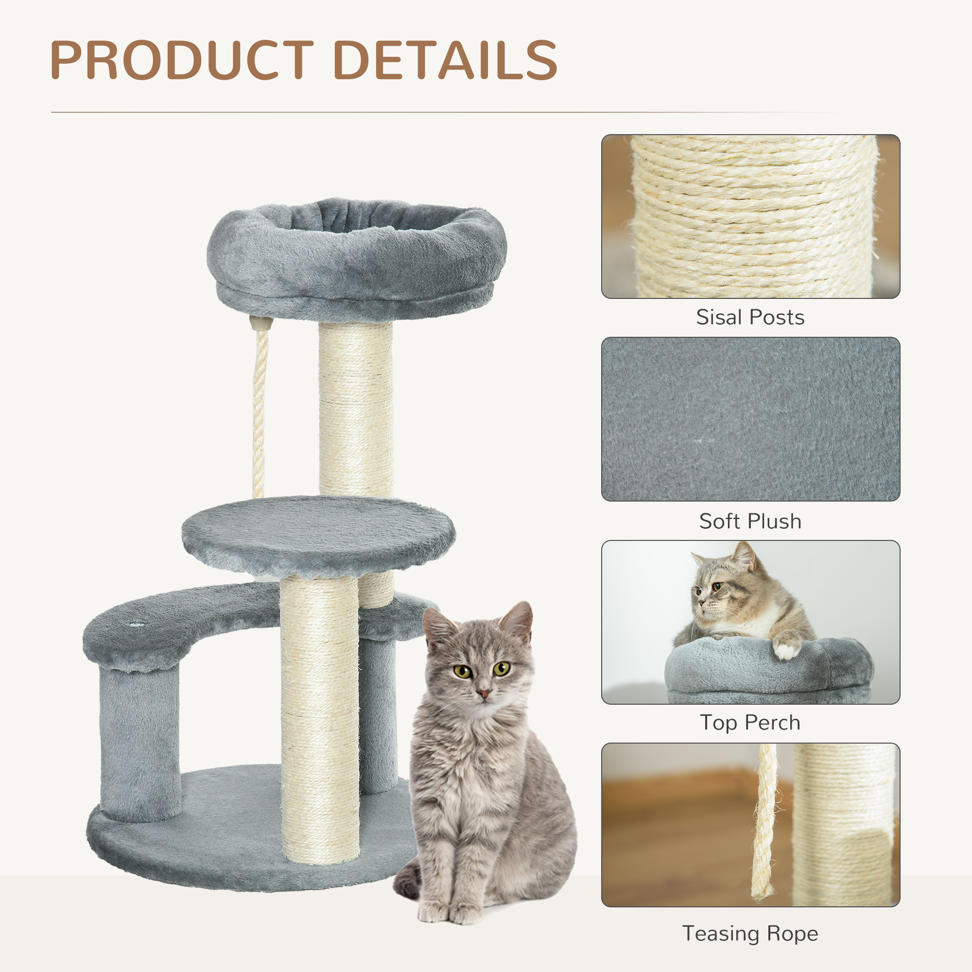 65cm Cat Tree,Cat Tower For Kittens,Small Cat Condo