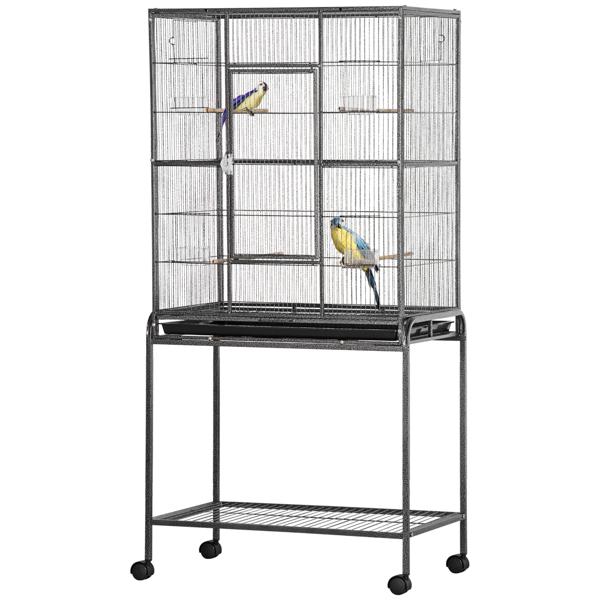 Large Bird Cage Budgie Cage With Stand,Storage Shelf,Wood Perch For Parrot Canary Parakeet Cockatiels,81 X 48 X 162.5 Cm detail photo 11