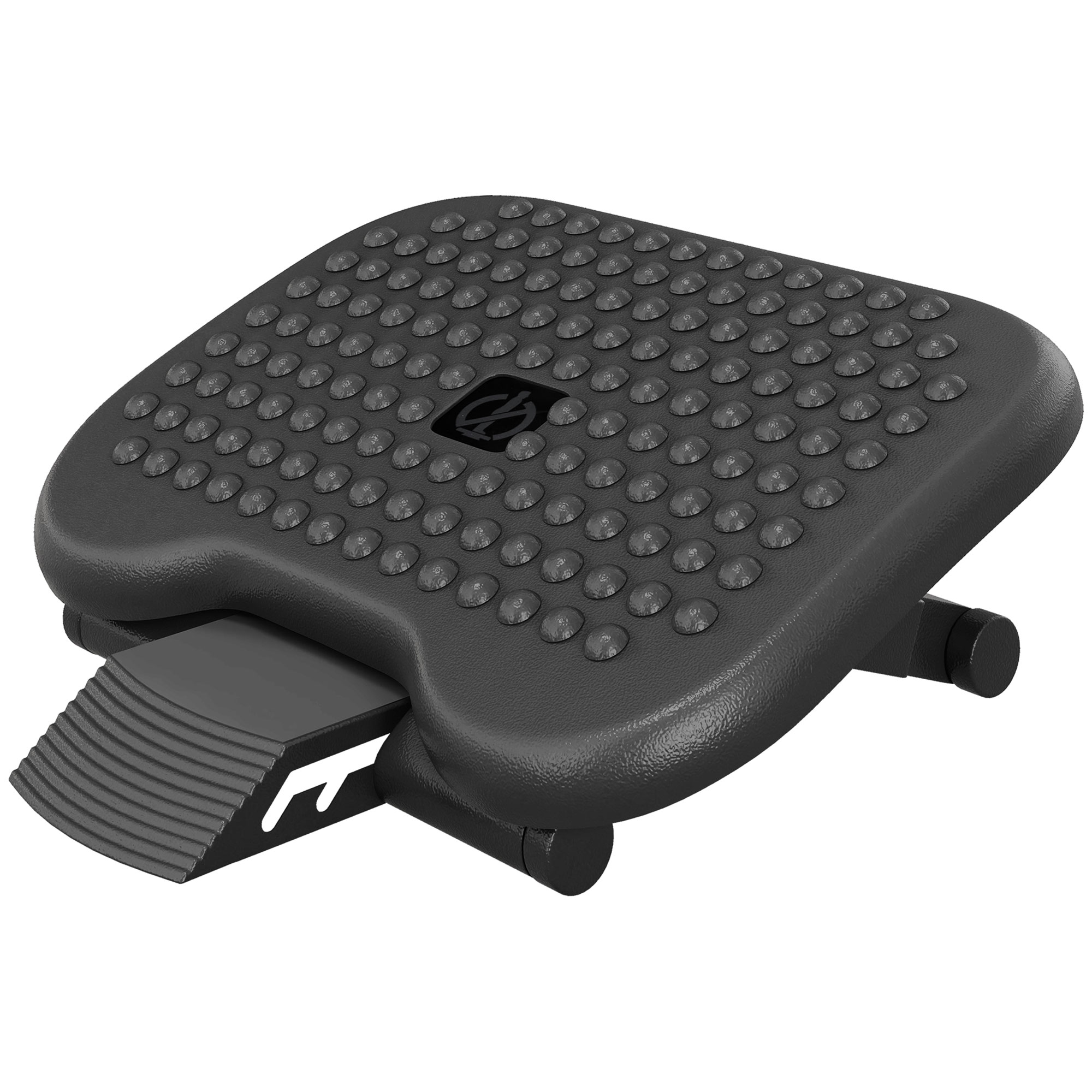 Footrest Adjustable Height & Angle Tilting Platform Home Office Foot Rest Black — image 5