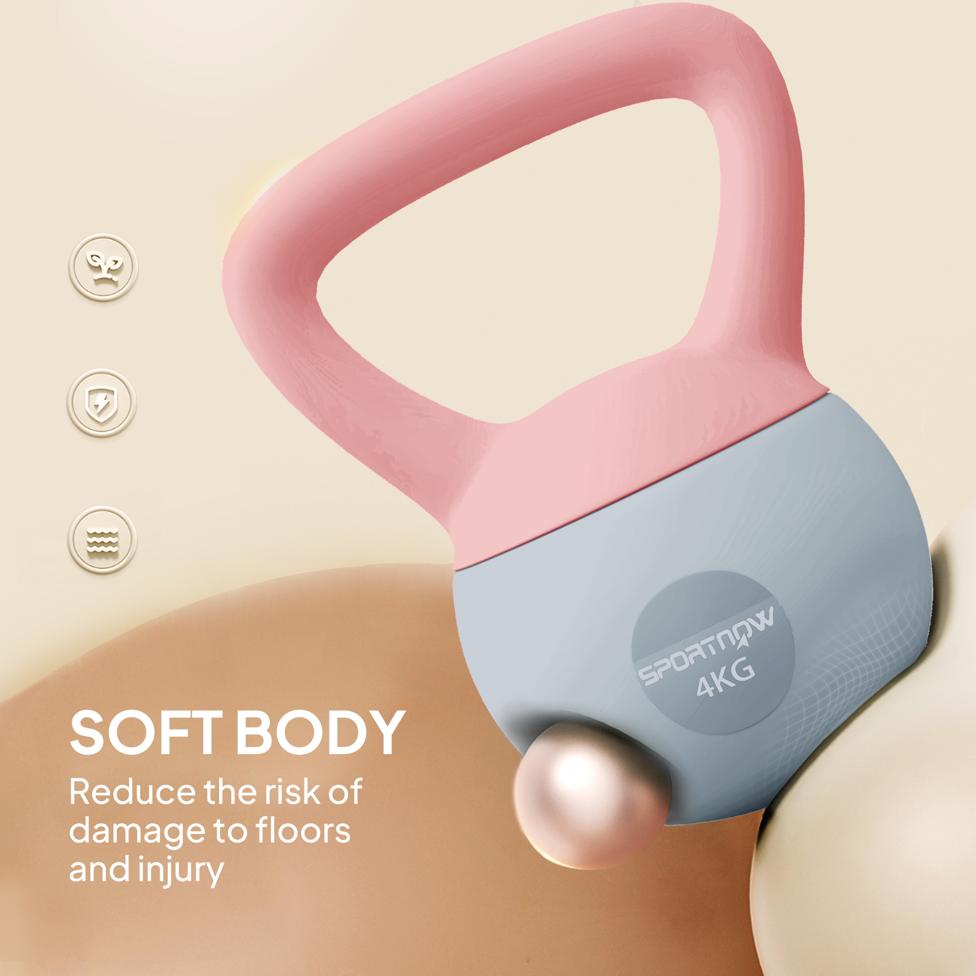 4KG Soft Kettlebell,Kettlebell With Non-Slip Handle For Home Gym,Weight — image 4