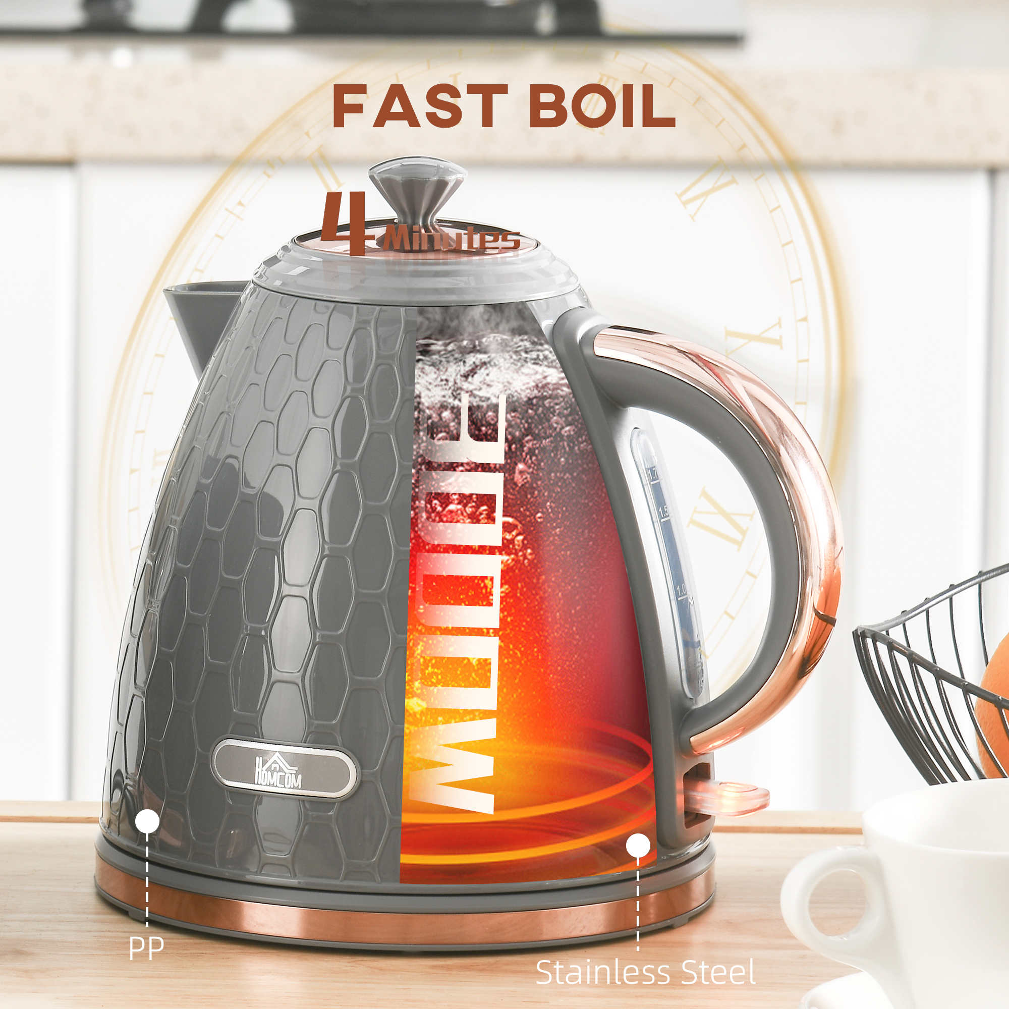 3kW Rapid Boil Honeycomb Kettle-Grey — image 5