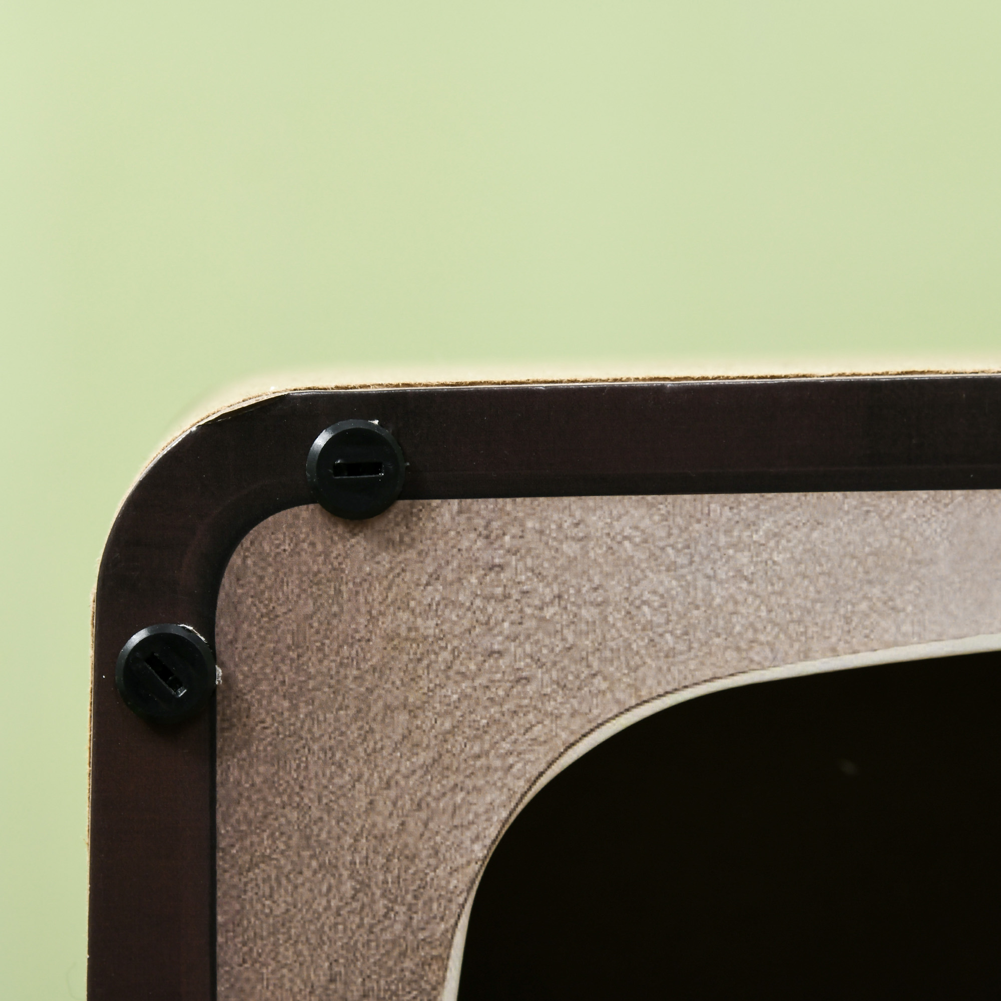 2 In 1 TV Shape Cat Scratching Board House With Catnip,for Indoor Cats,Brown — image 4