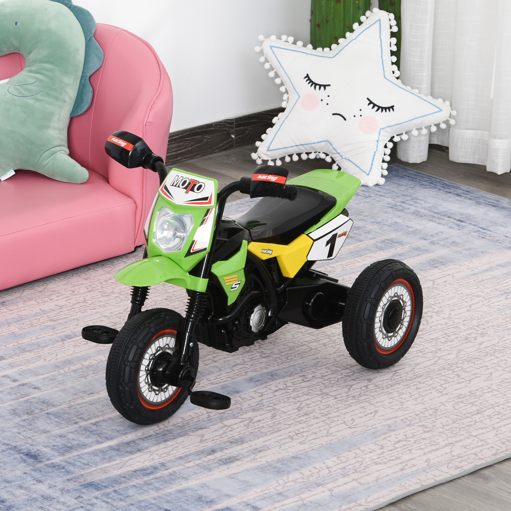 Trike For Kids,Toddler Pedal Motorcycle,Kids Ride On Tricycle Early Learning W — image 4