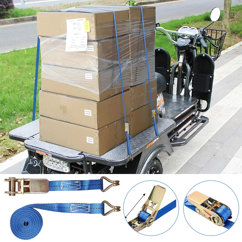 Ratchet Straps Tie Down 4 X 25mm Endless 5 Metre Blue1500kg Lashing UK — image 2