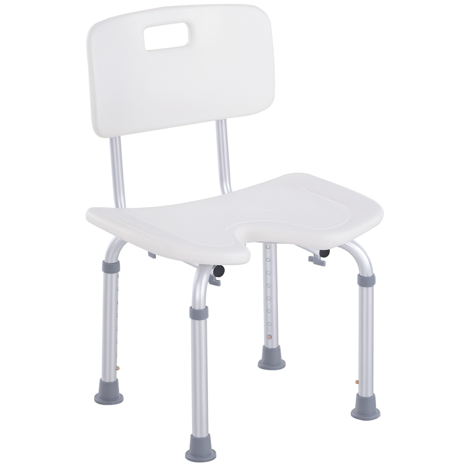 8-Level Height Adjustable Bath Stool Spa Shower Chair Aluminum W/ Non-Slip — image 5