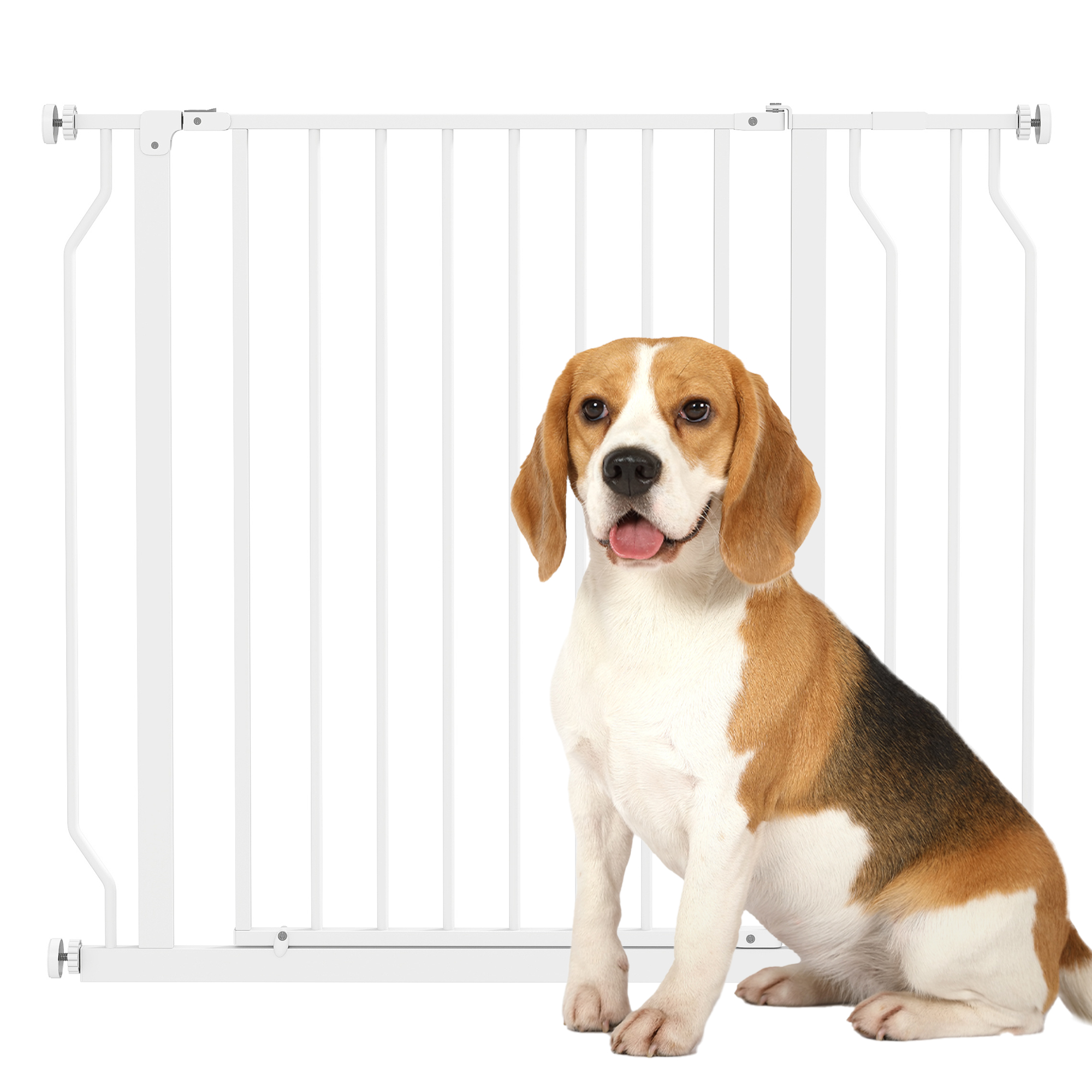 Wide Dog Safety Gate,with Door Pressure,for Doorways,Hallways,Staircases-White — image 4