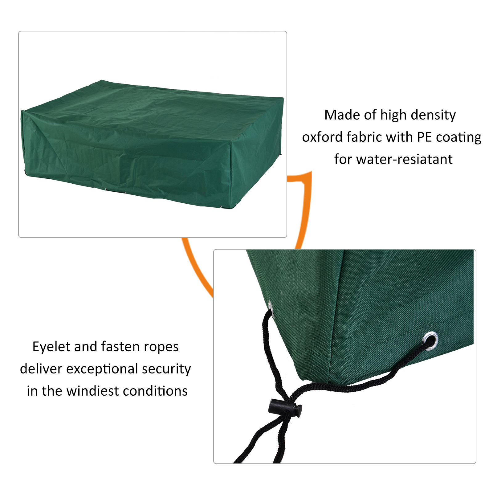 155 X 222cm Waterproof Furniture Cover-Green