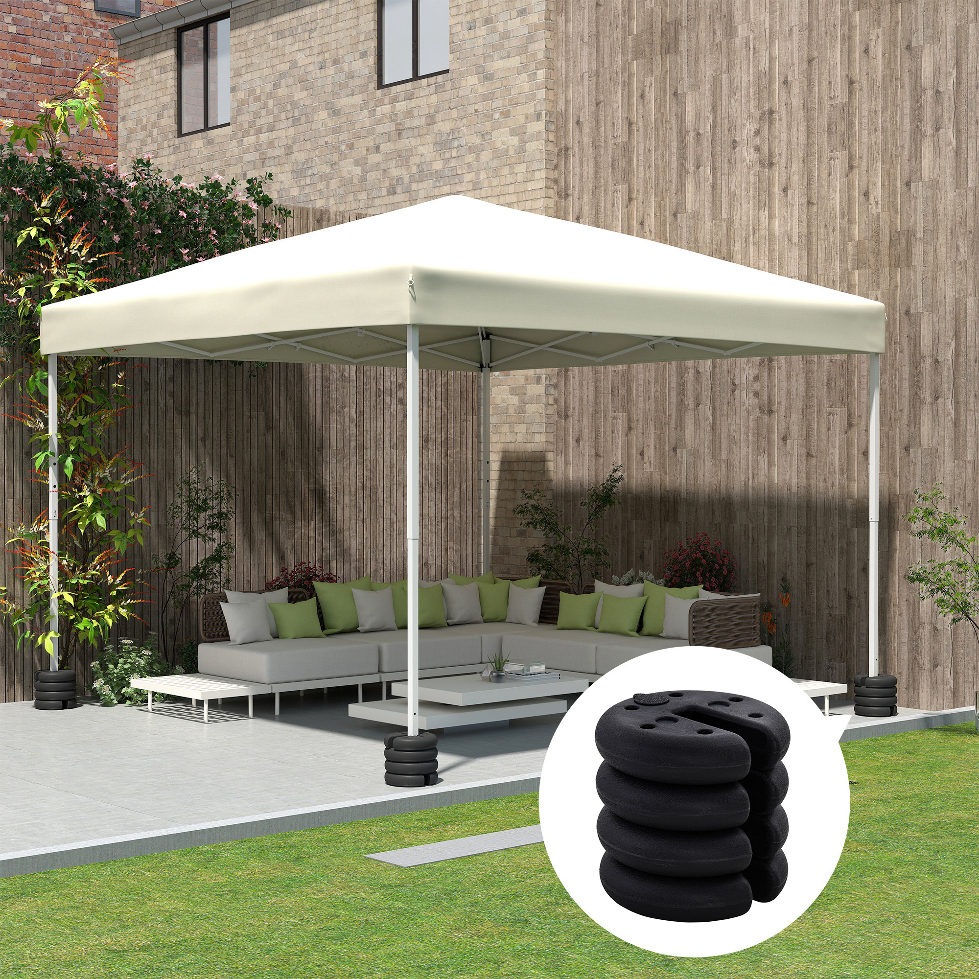 Pop Up Canopy Weight Set Of 4,Heavy Duty Sand Fillable Tent Leg Weights