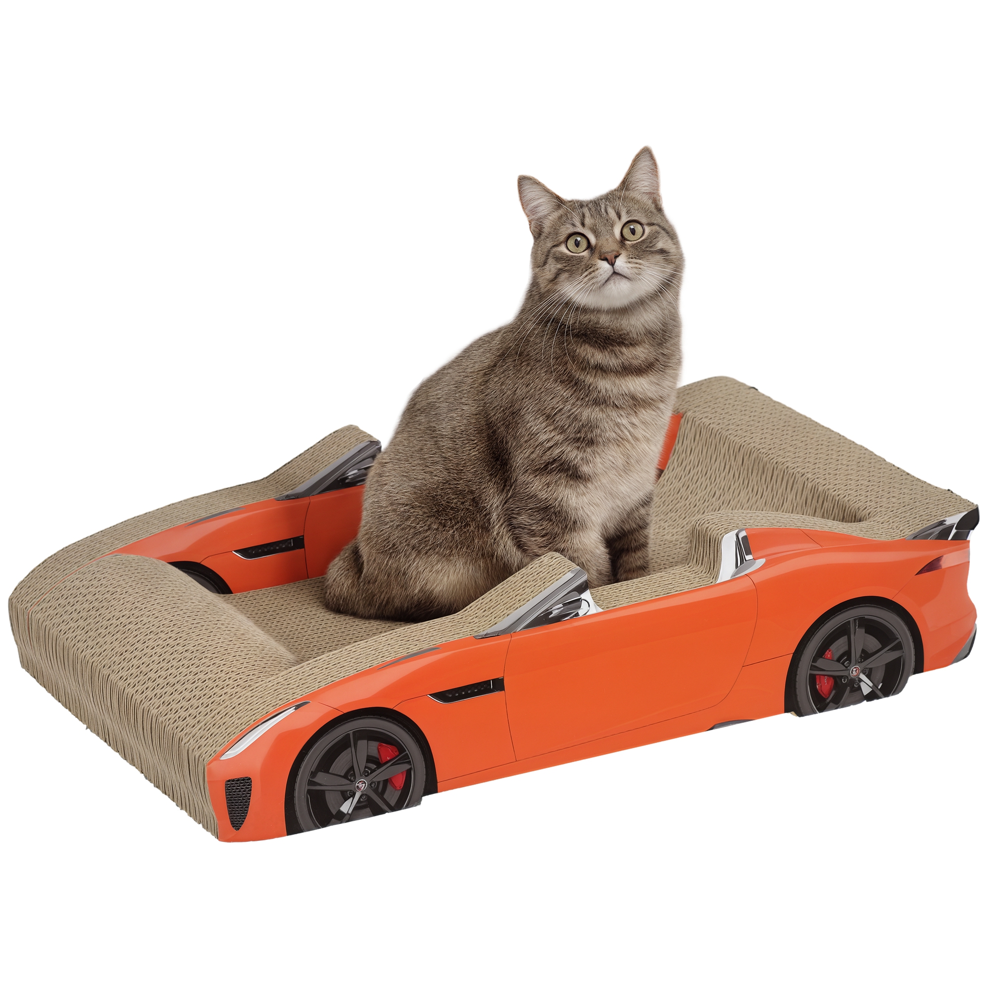 2 In 1 Cat Scratching Board With Catnip,Car-shaped — image 3
