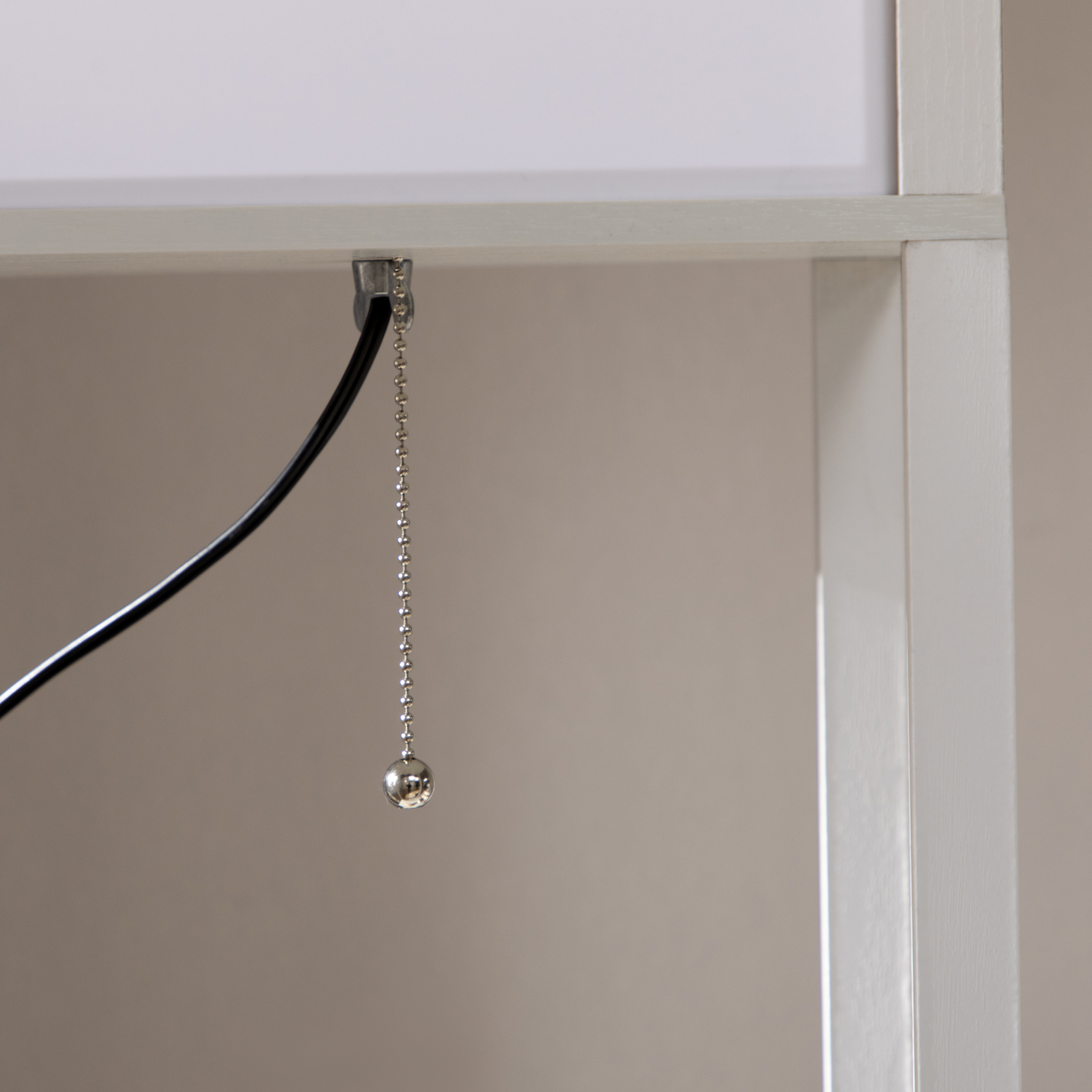 156cm Floor Lamp Shelving Unit-White