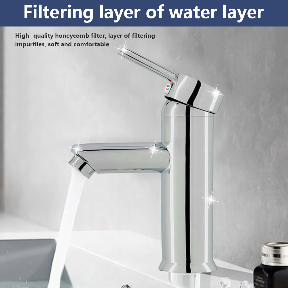 Cisivis Cloakroom Modern Bathroom Basin Sink Mono Chrome Mixer Tap Waste New — image 5