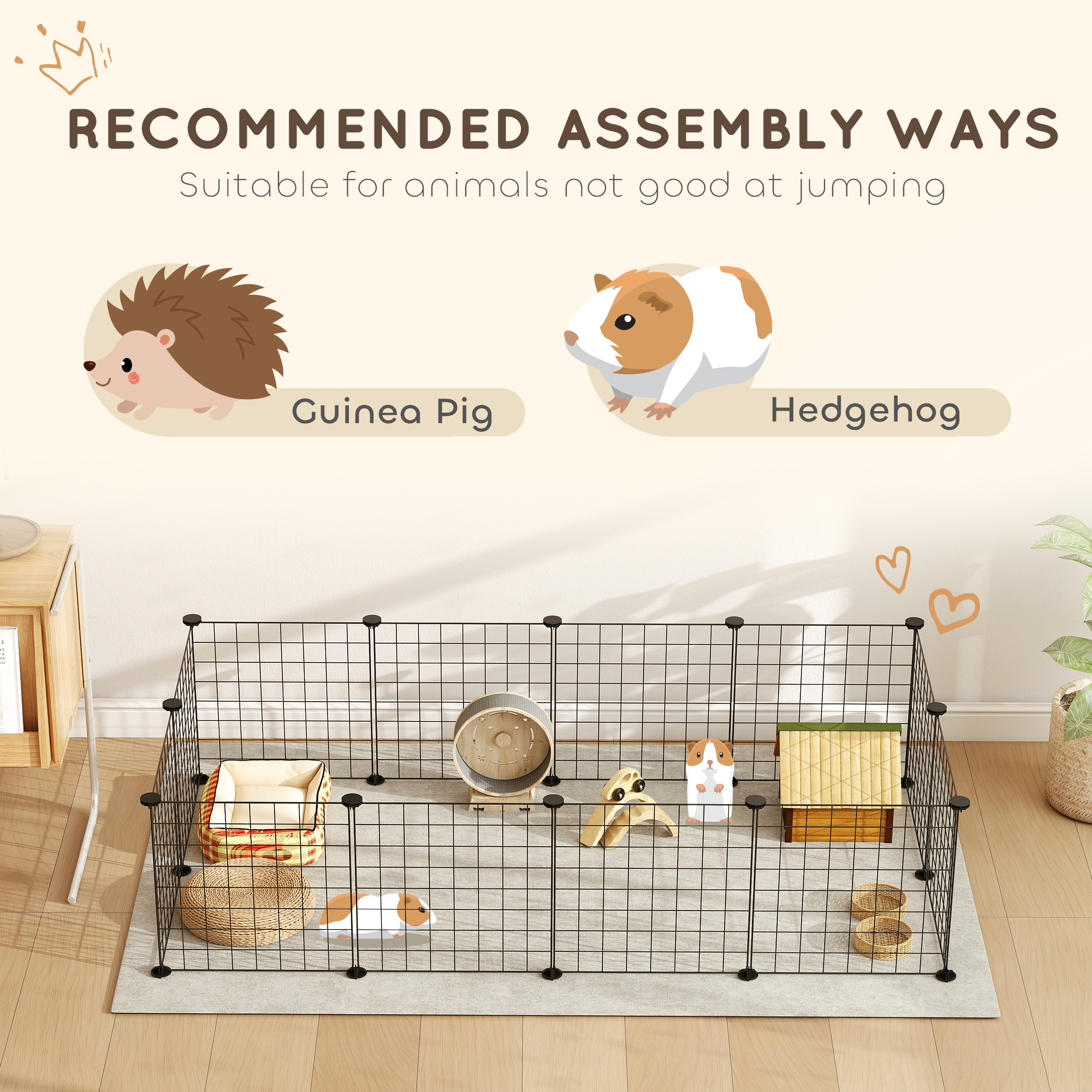 DIY Pet Playpen Metal Wire Fence 12 Panel Enclosure Indoor Outdoor Guinea Pig — image 2