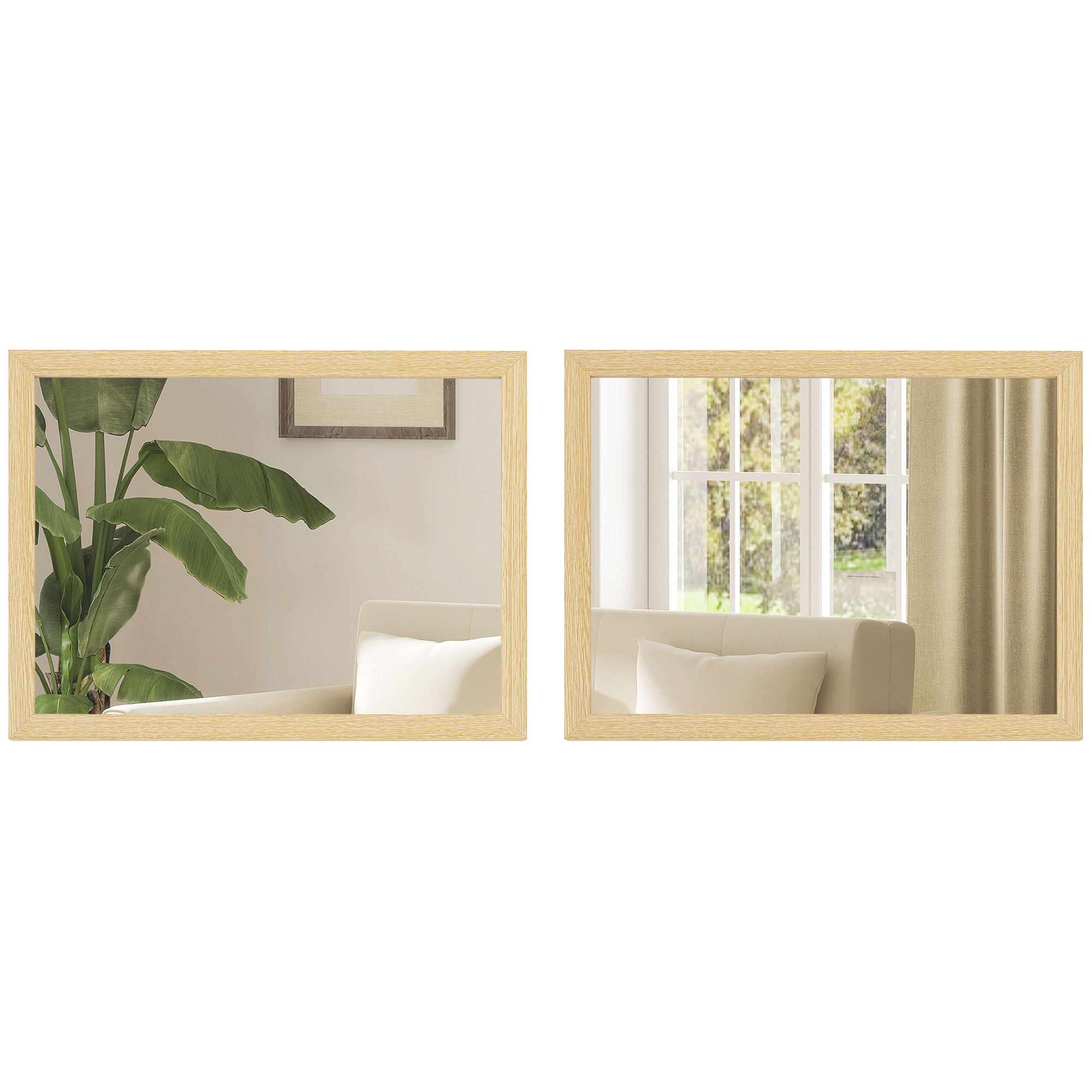 Wall Bathroom Mirror,30 X 40 Cm Wall-Mounted Mirror For Living — image 2