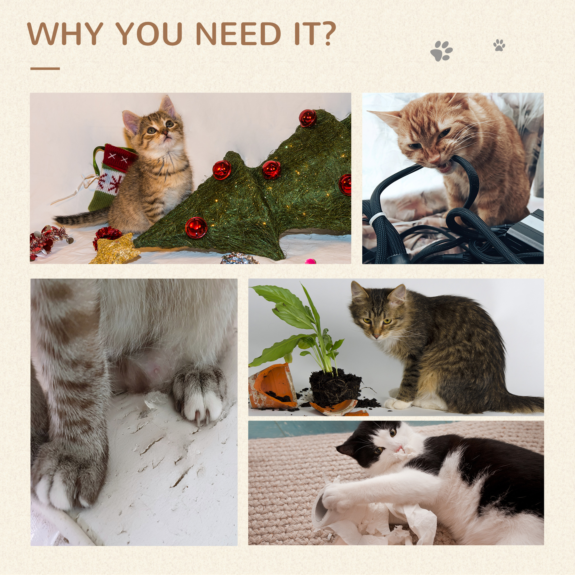 Small Cat Tree For Indoor Cats With Sisal Scratching Post Kitten Bed Cushion — image 3