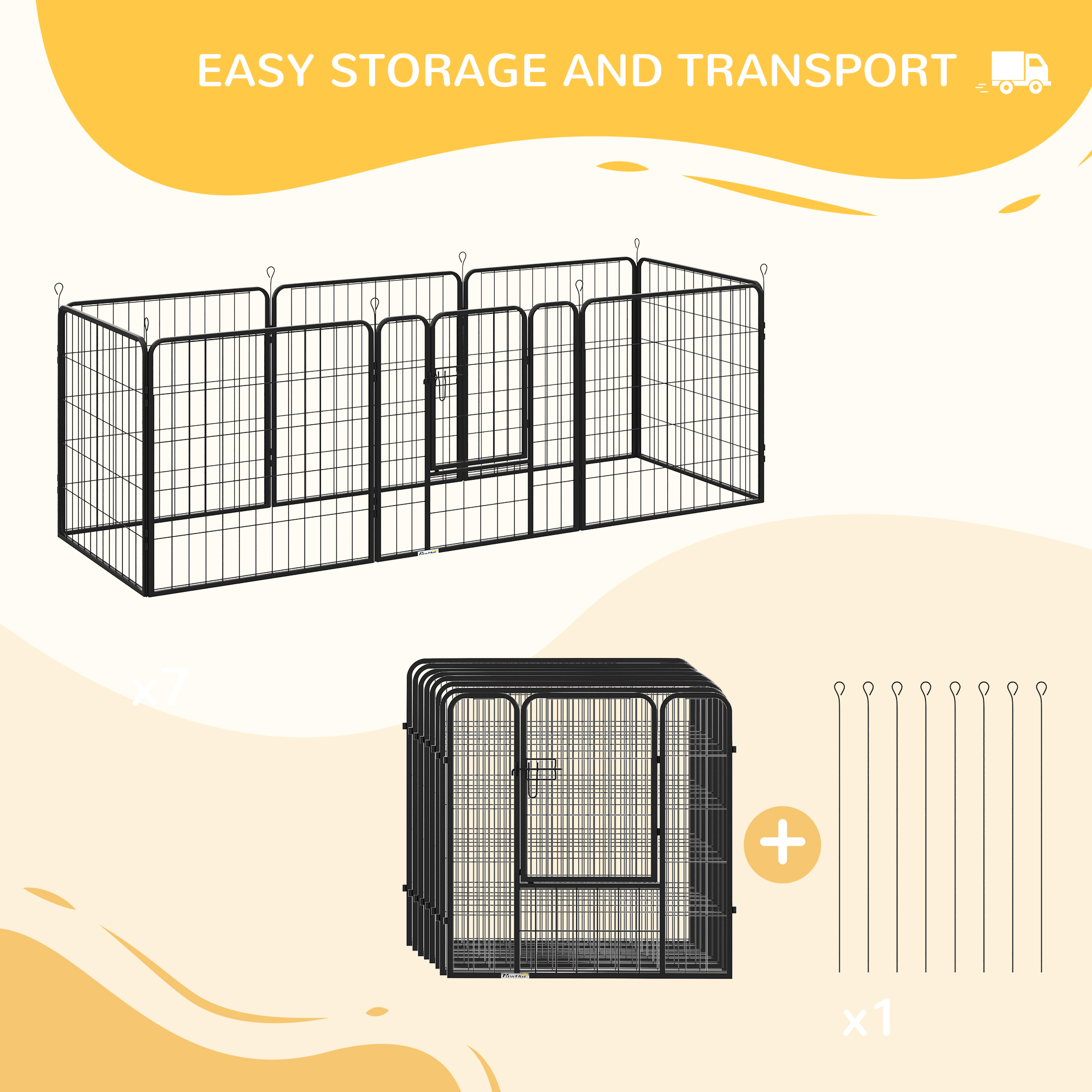 8 Panels Heavy Duty Puppy Playpen,for Small And Medium Dogs,Indoor Outdoor — image 2