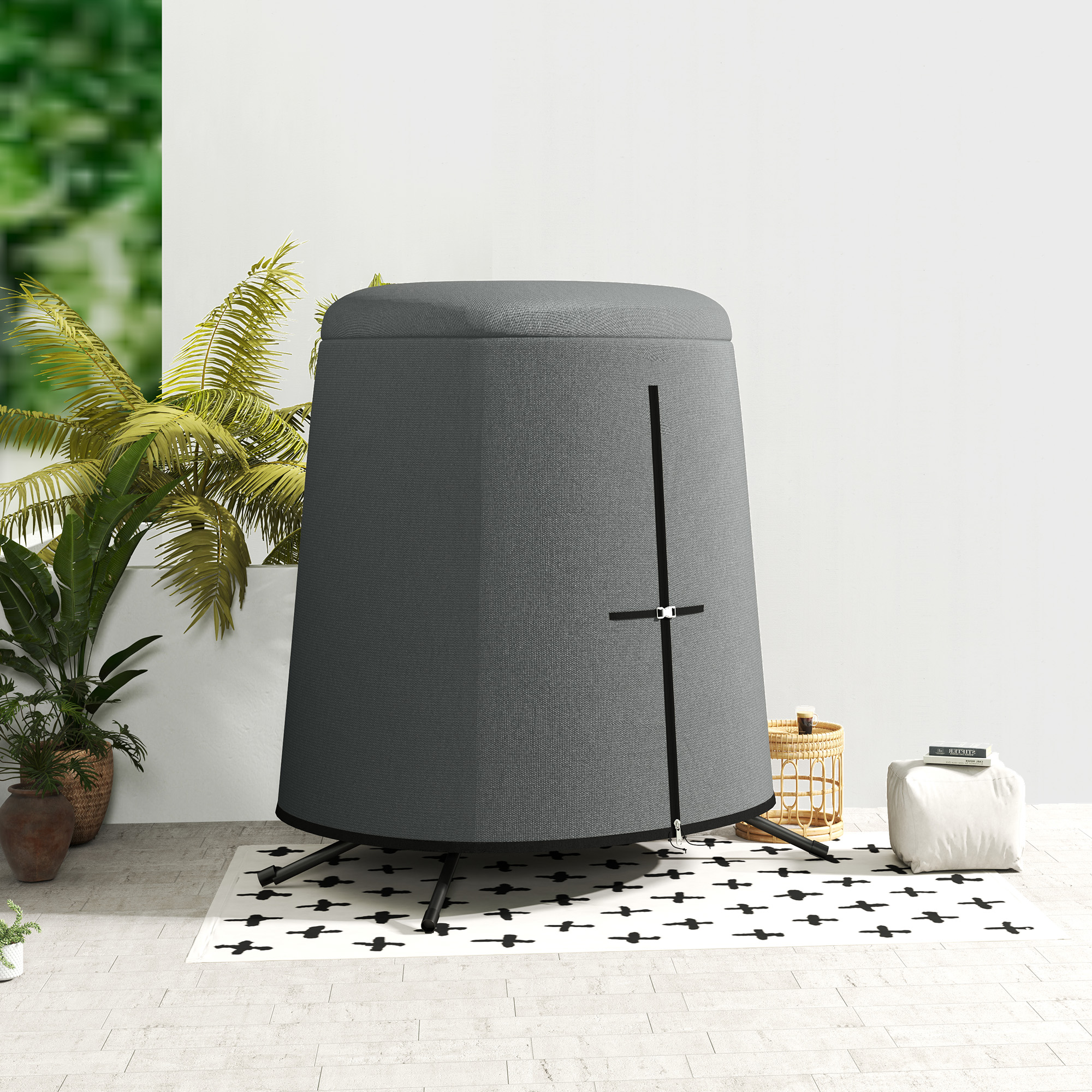 196 X 230 Cm Hanging Egg Chair Protective Cover-Grey — image 4