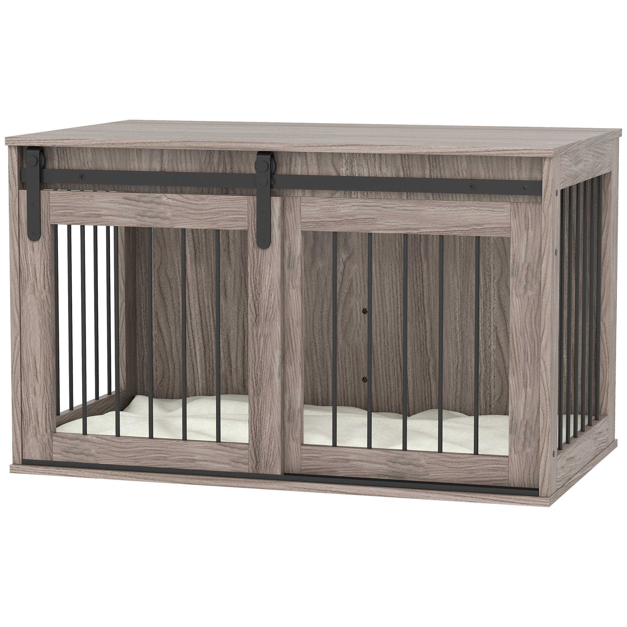 118cm Extra Large Dog - Walnut Brown-Dog Cage Furniture With Detachable Cushion, Suitable For Oversized Dogs detail photo 23