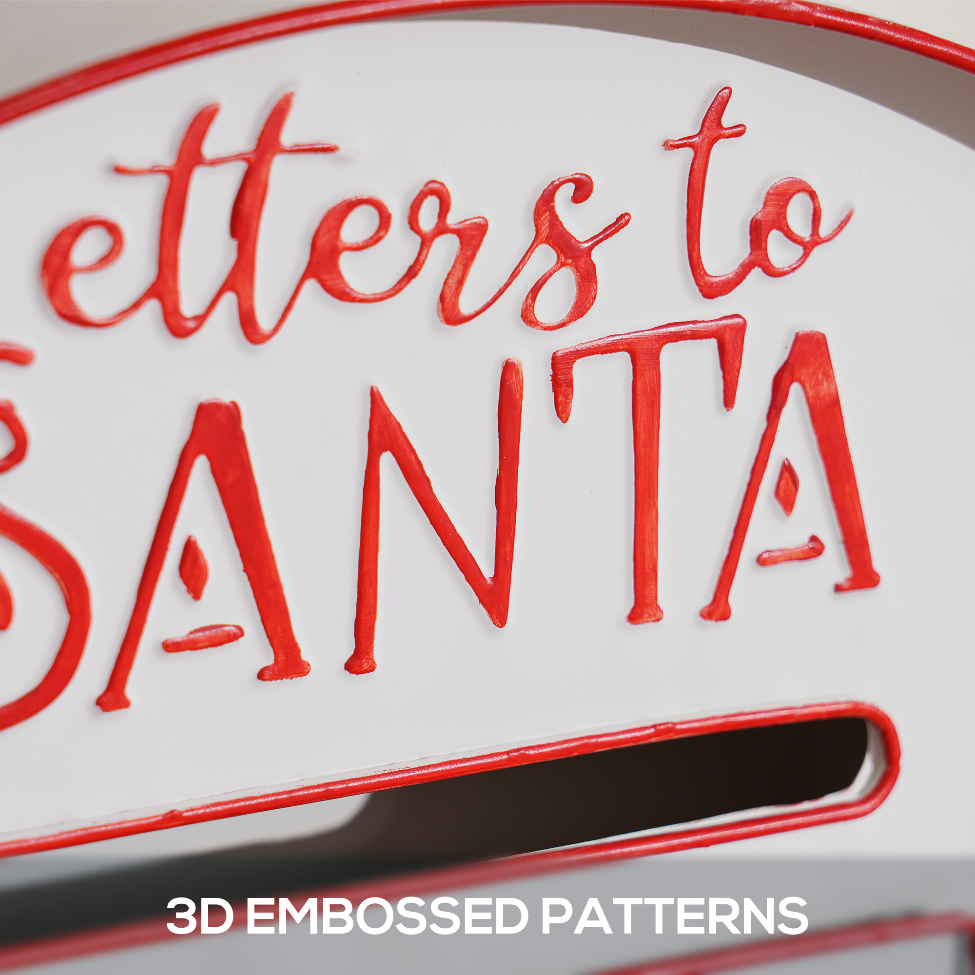 A5 christmas letter postbox-white/red
