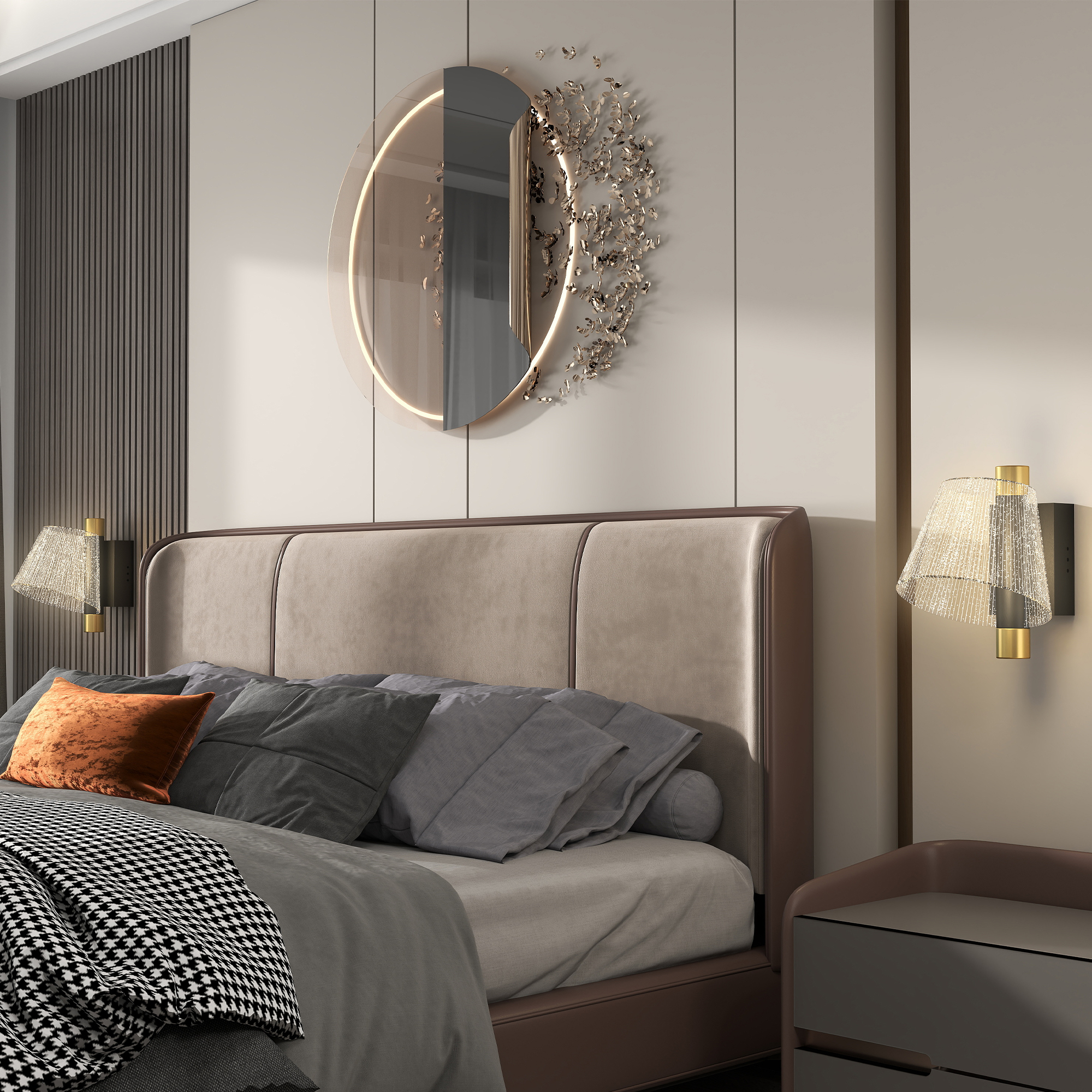 Led Wall Lamp 2 Pack,5W Modern Indoor Starry Wall