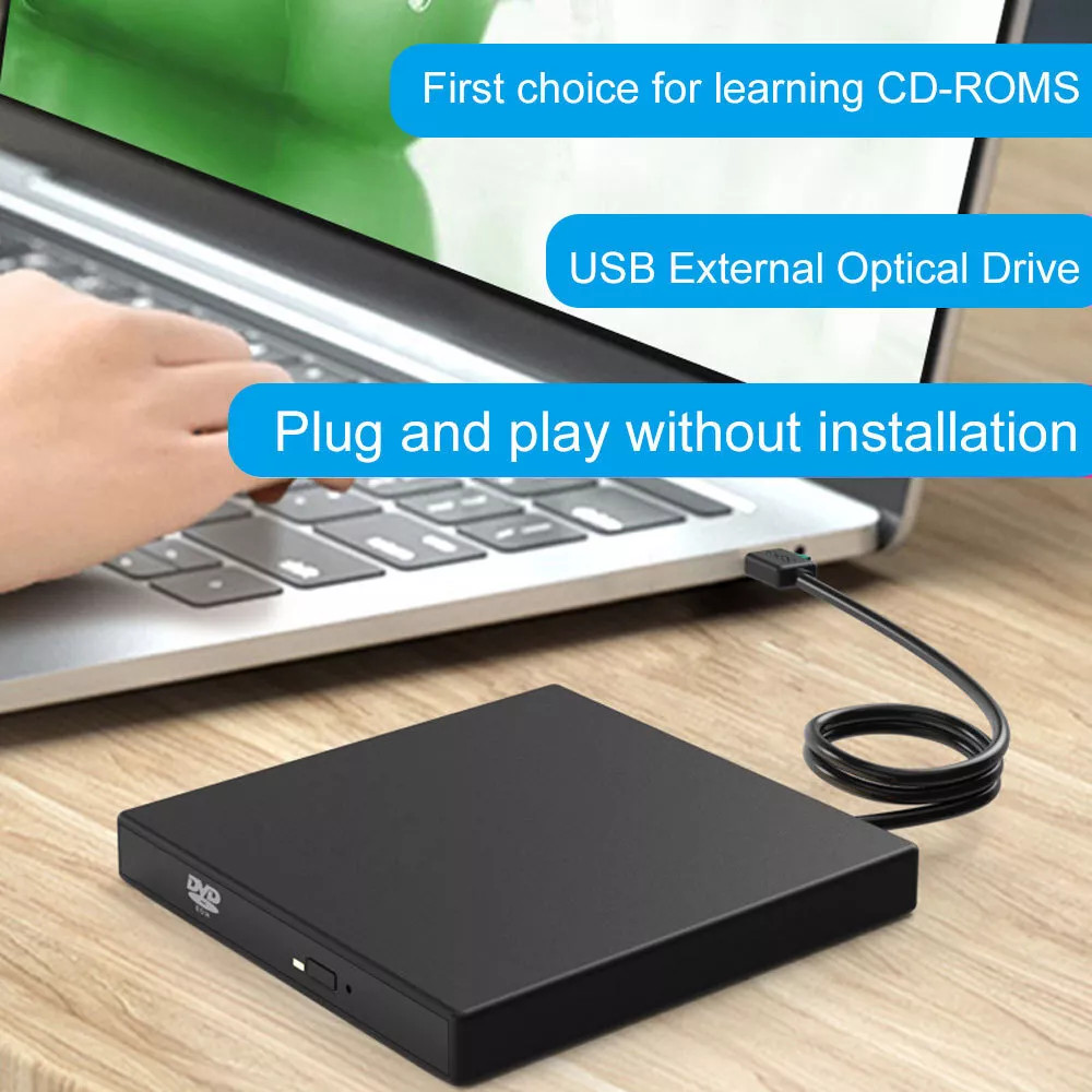 USB 3.0 External DVD CD Hard Disc Burner Player Reader Optical Drive PC Laptop — image 3