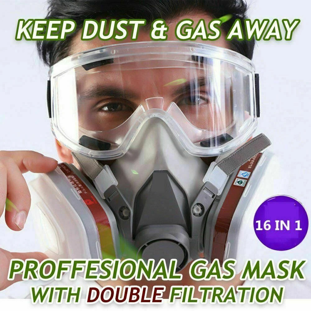 17PCS 6200 Respirator Mask Anti-Dust Gas For Spray Painting Sanding Dust — image 4